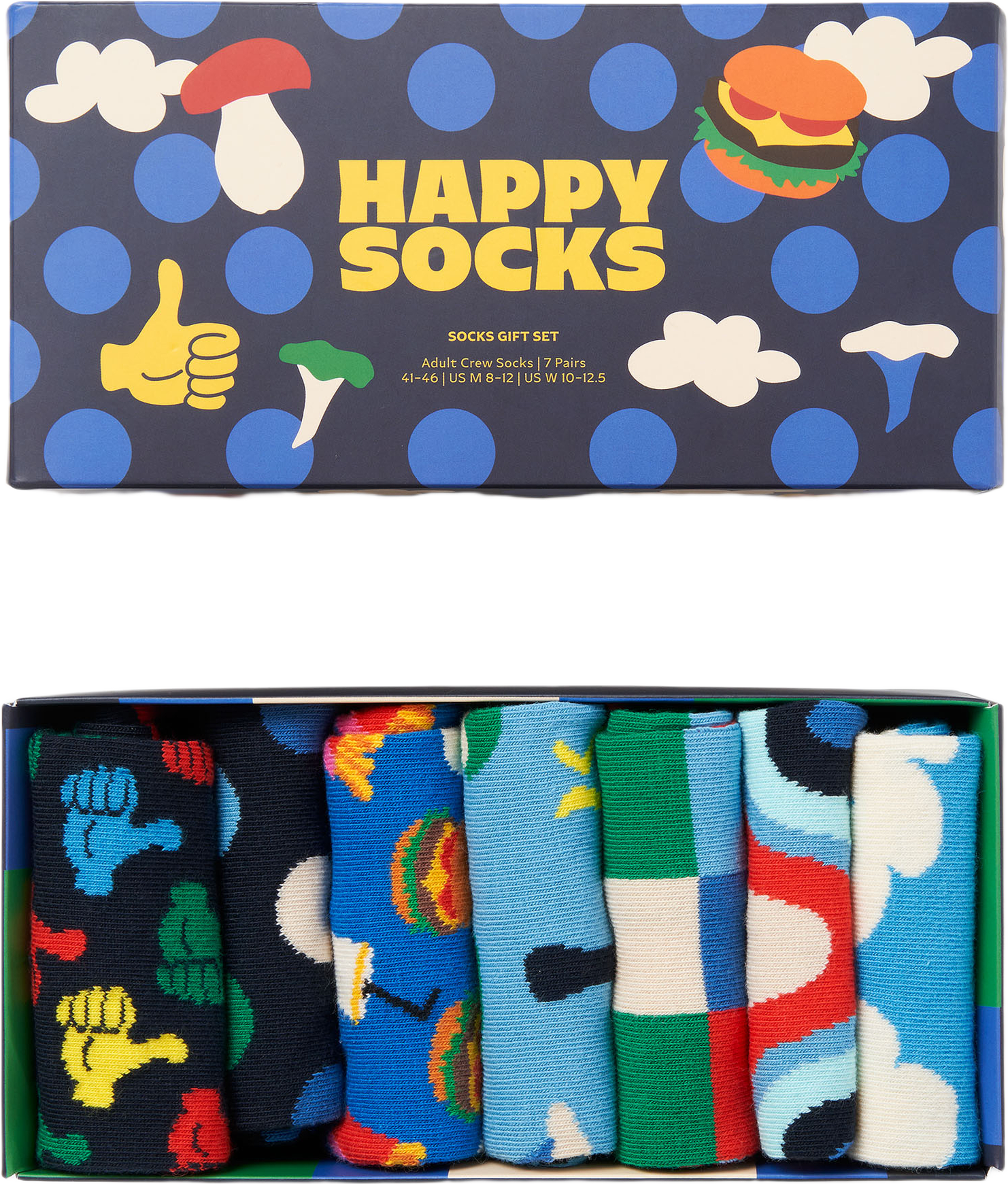 Socks 7-Pack Åhlens Gift Set, från Happy Socks, i färgen Blue. Klicka för att öppna bilden i stort format
