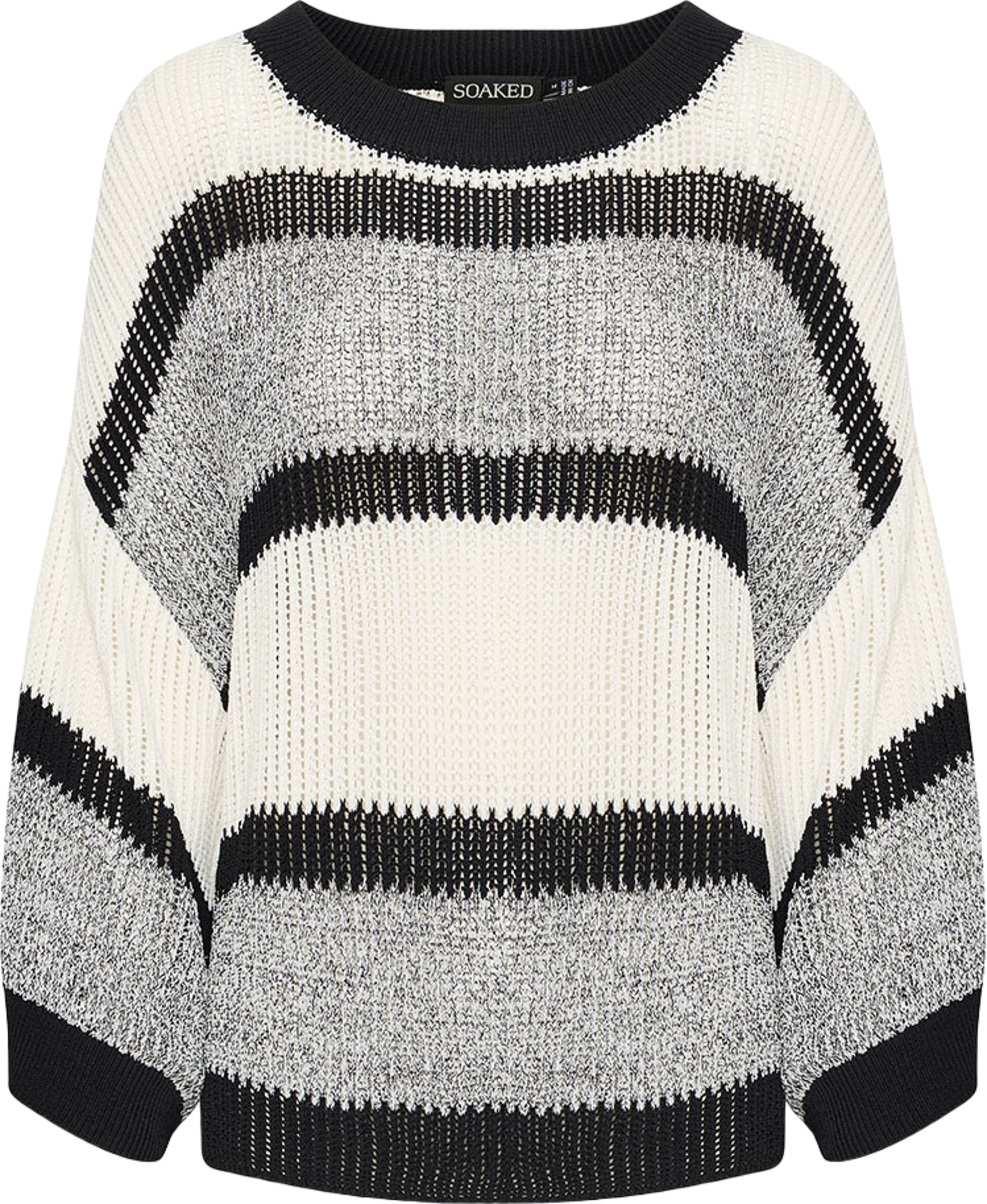 SLRohanna Pullover, från Soaked In Luxury, i färgen Black, White And Melange. Klicka för att öppna bilden i stort format