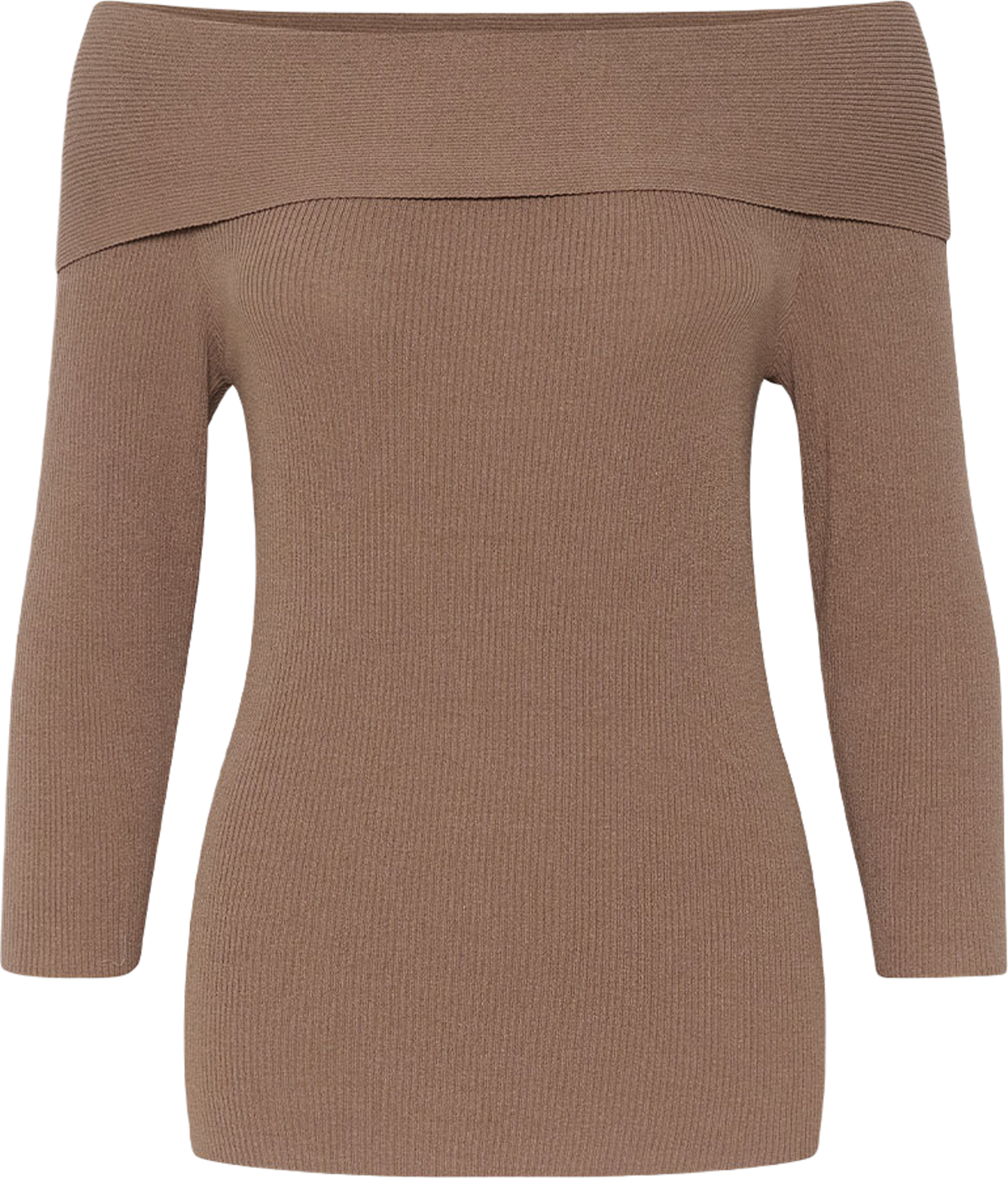 SLIndianna Offshoulder Pullover, från Soaked In Luxury, i färgen Walnut. Klicka för att öppna bilden i stort format