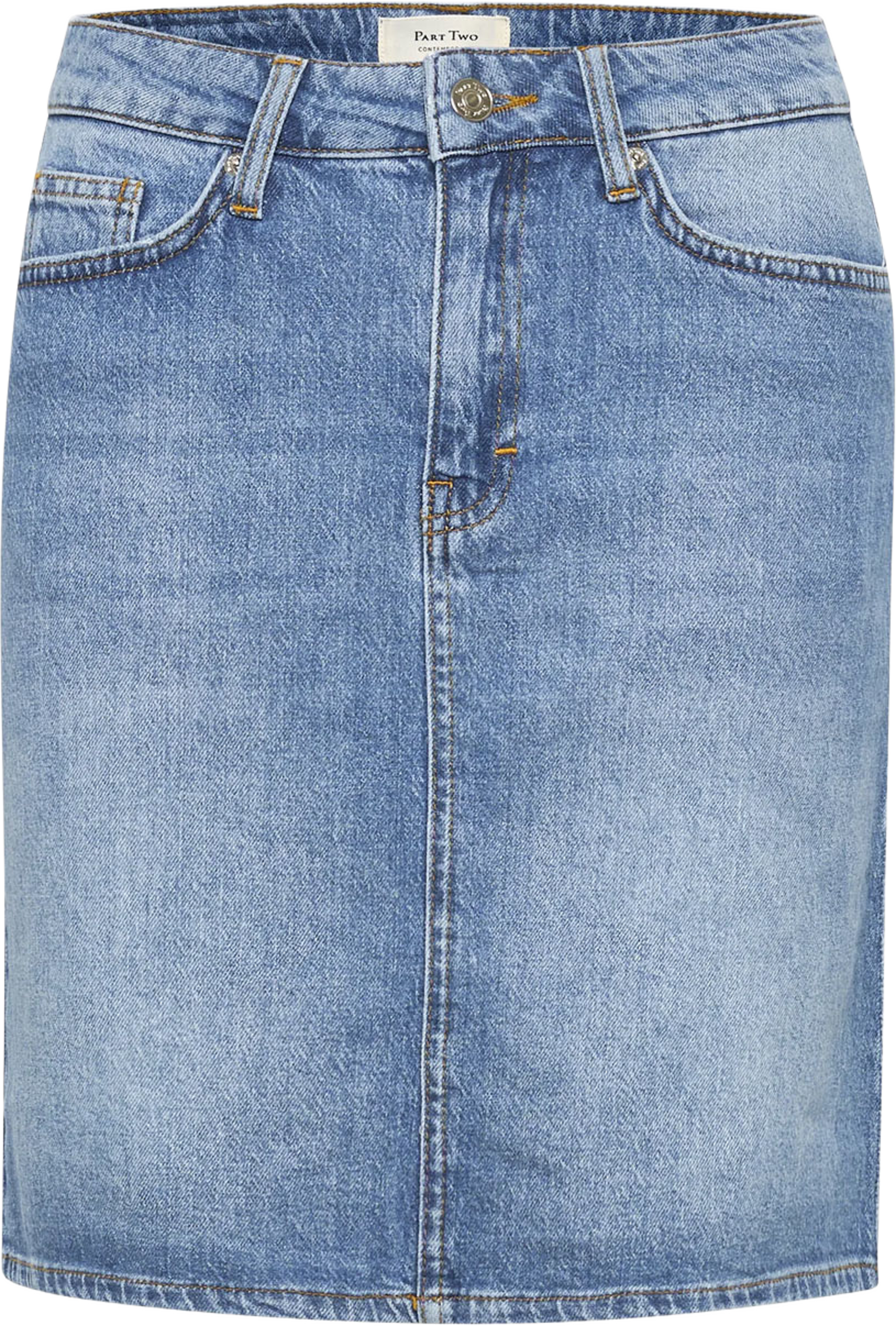 OlenaPW Skirt, från Part Two, i färgen Light Blue Denim. Klicka för att öppna bilden i stort format