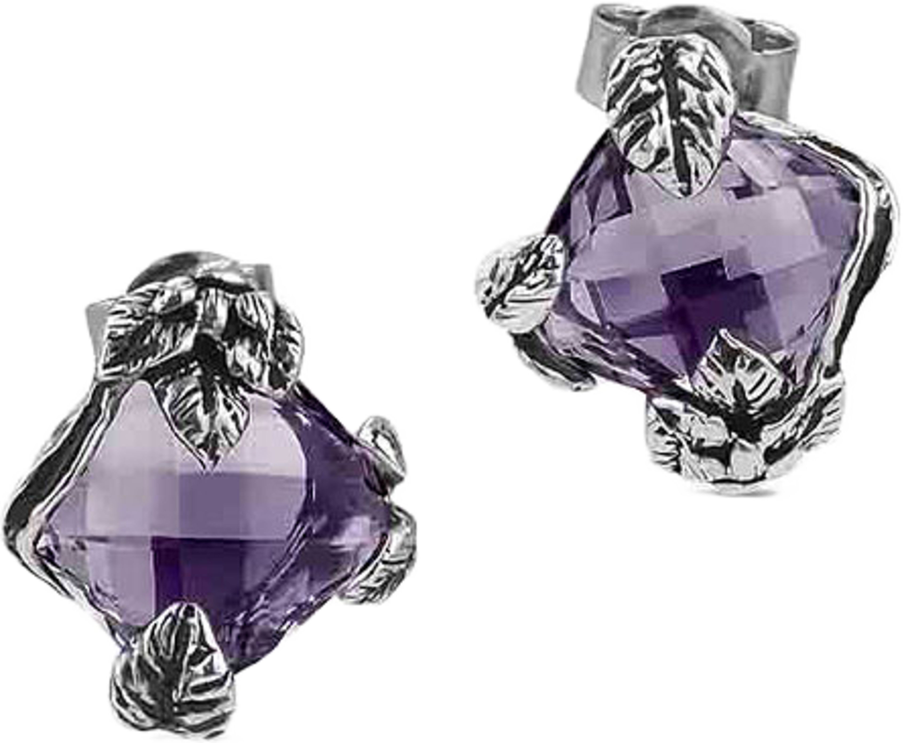 Earrings Leaf stone