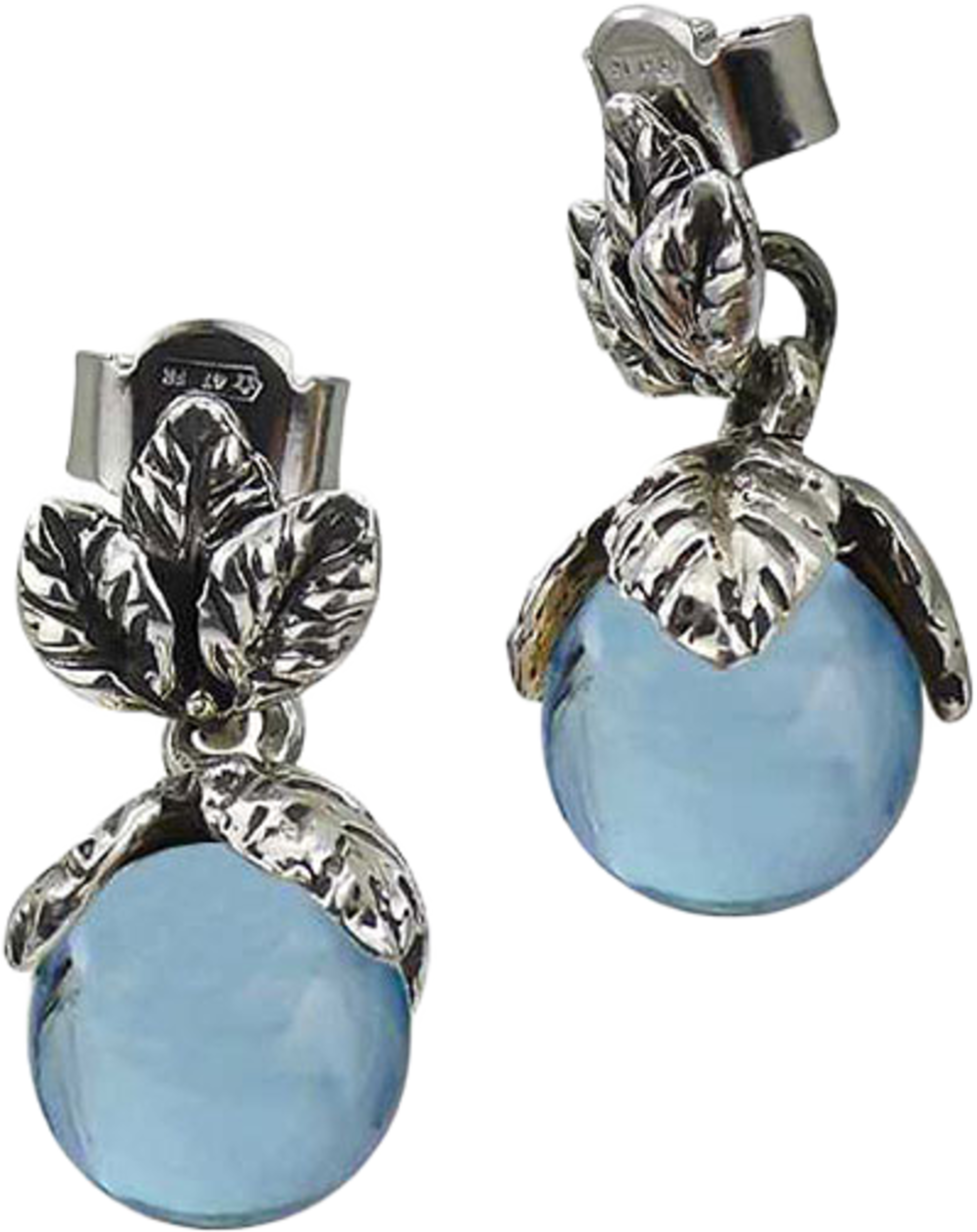 Earrings Leaf small Pearl