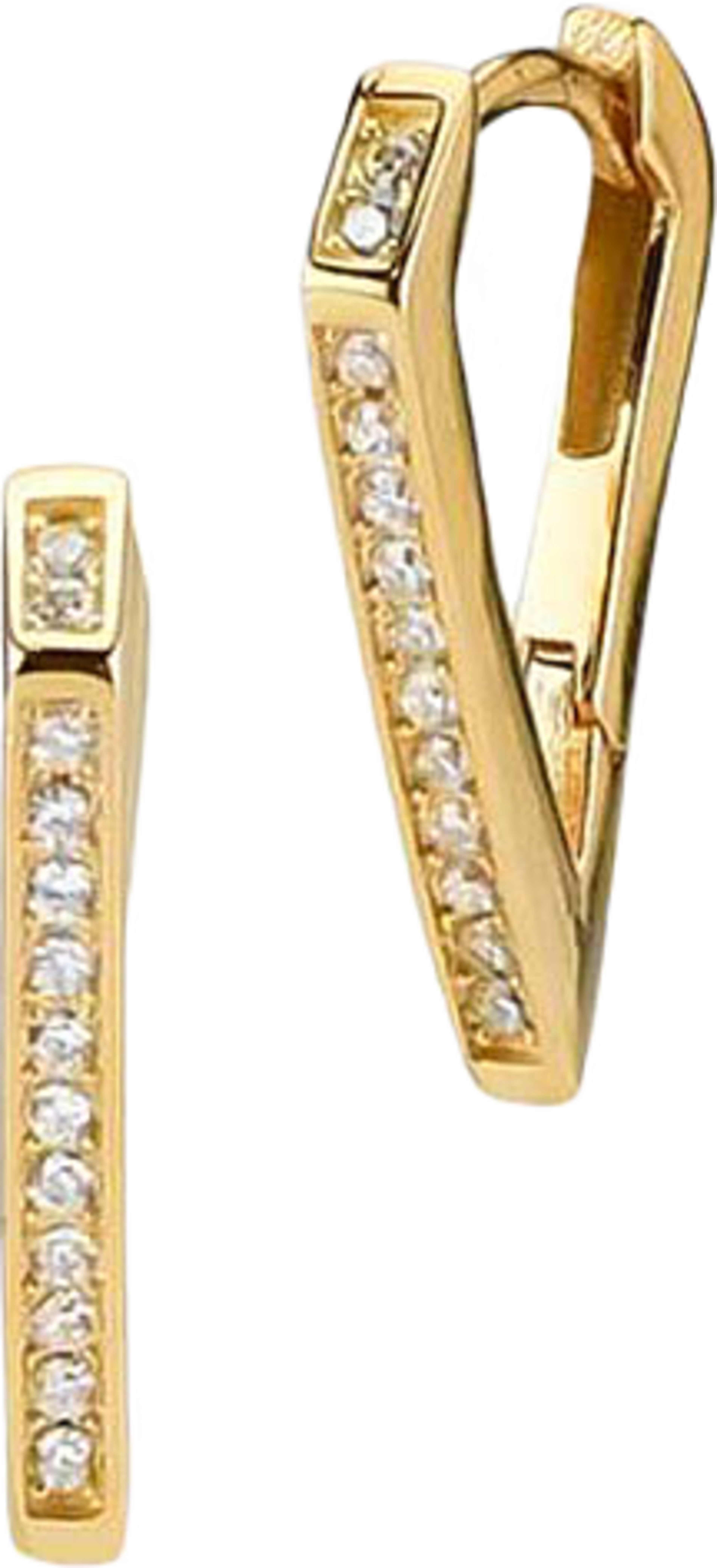 Earrings Gem twist hoop
