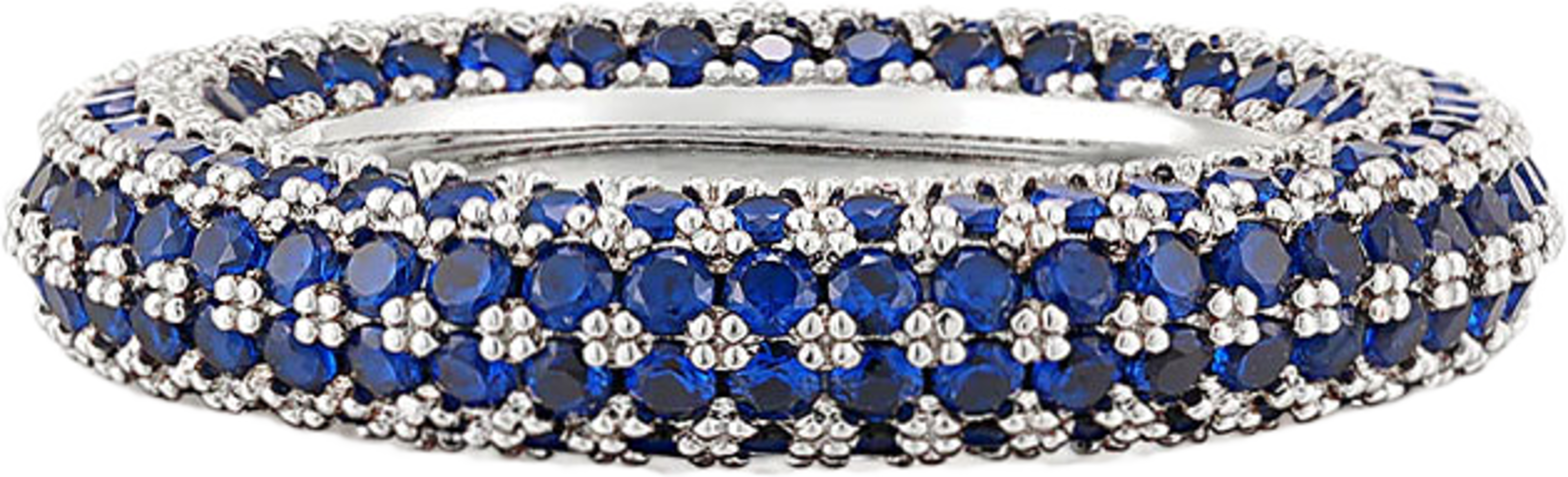 Pave Amalfi Ring - Blue Sapphire - Silver