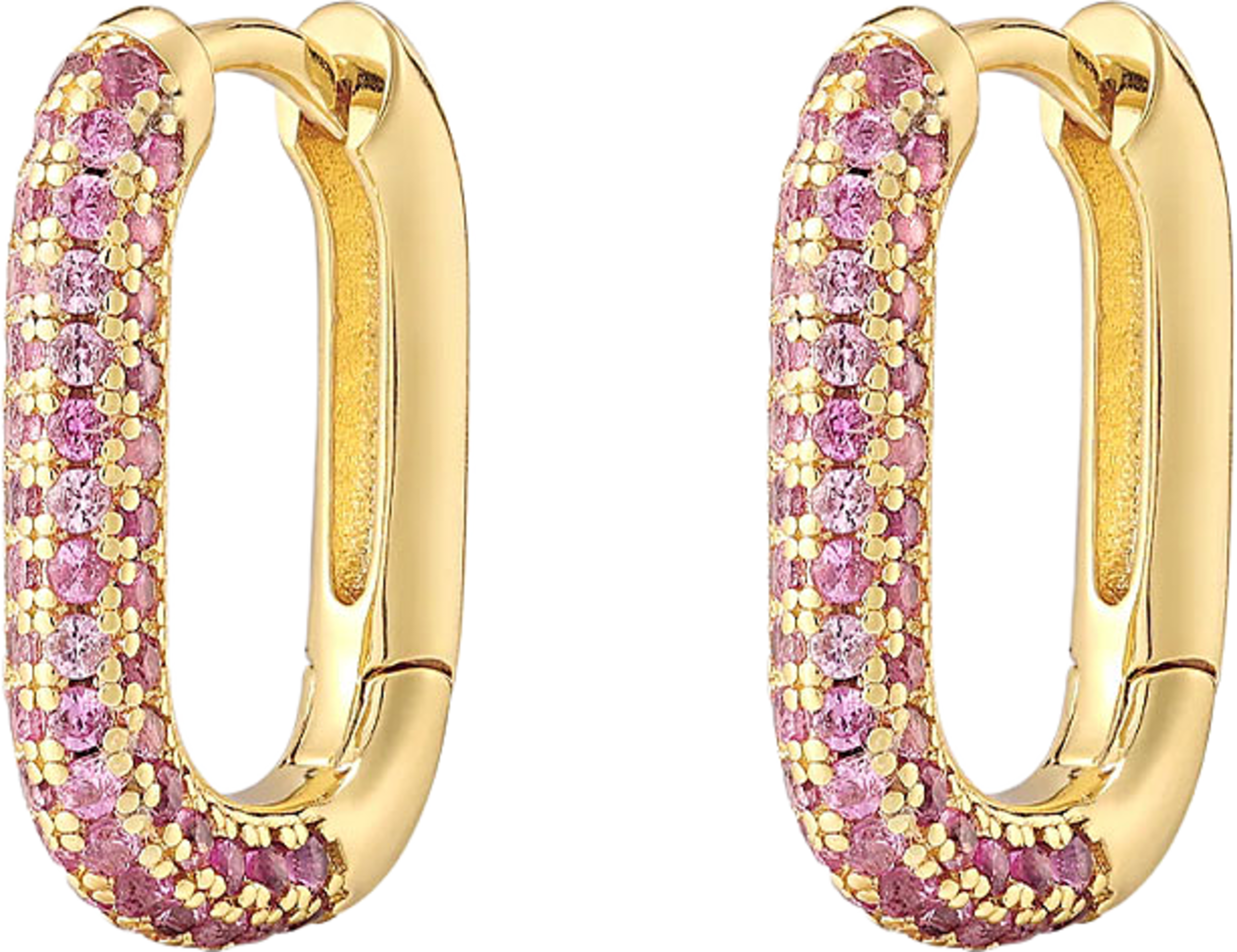 Pavé Chain Link Huggies