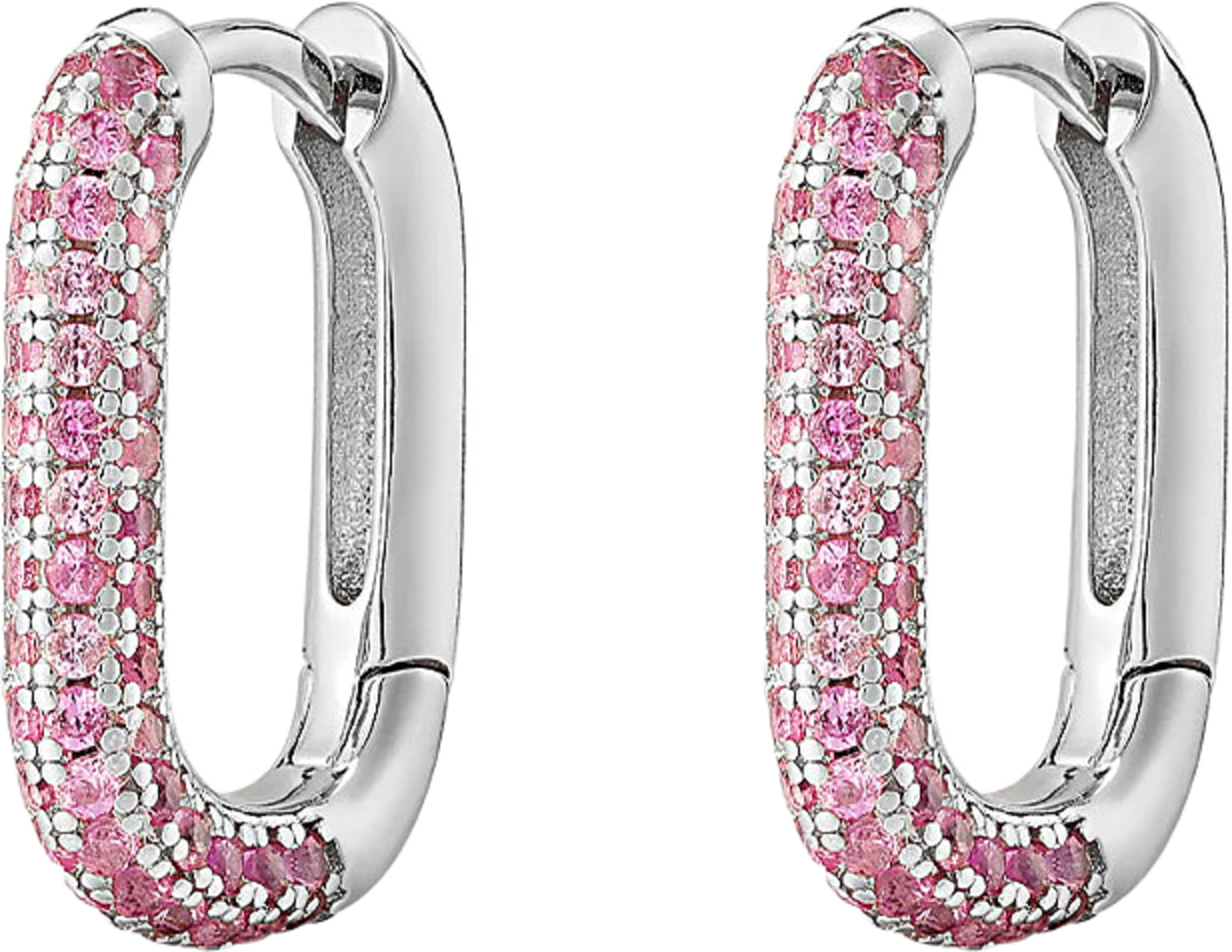 Pavé Chain Link Huggies
