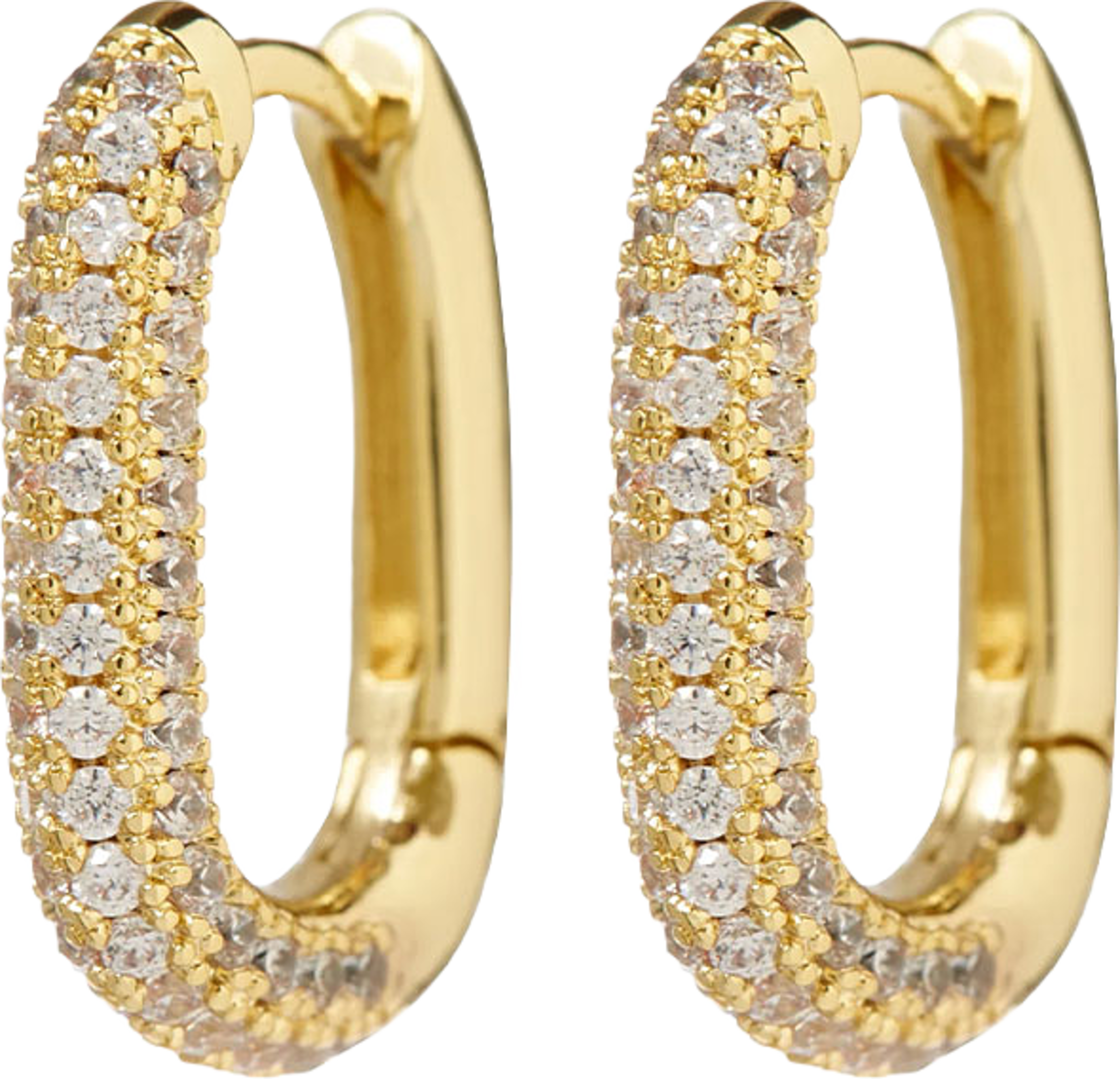 Pavé Chain Link Huggies
