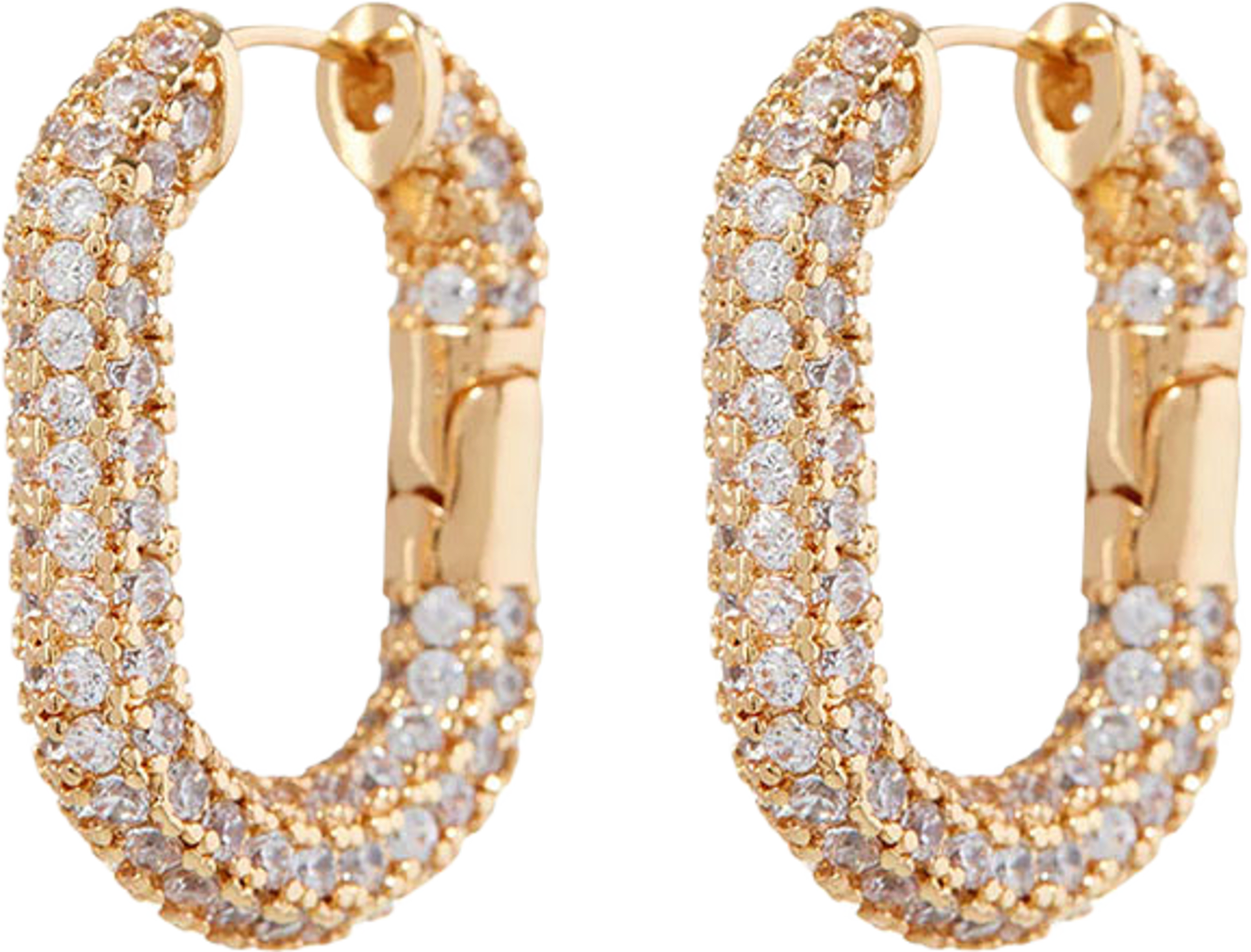 XL Pave Chain Link Hoops