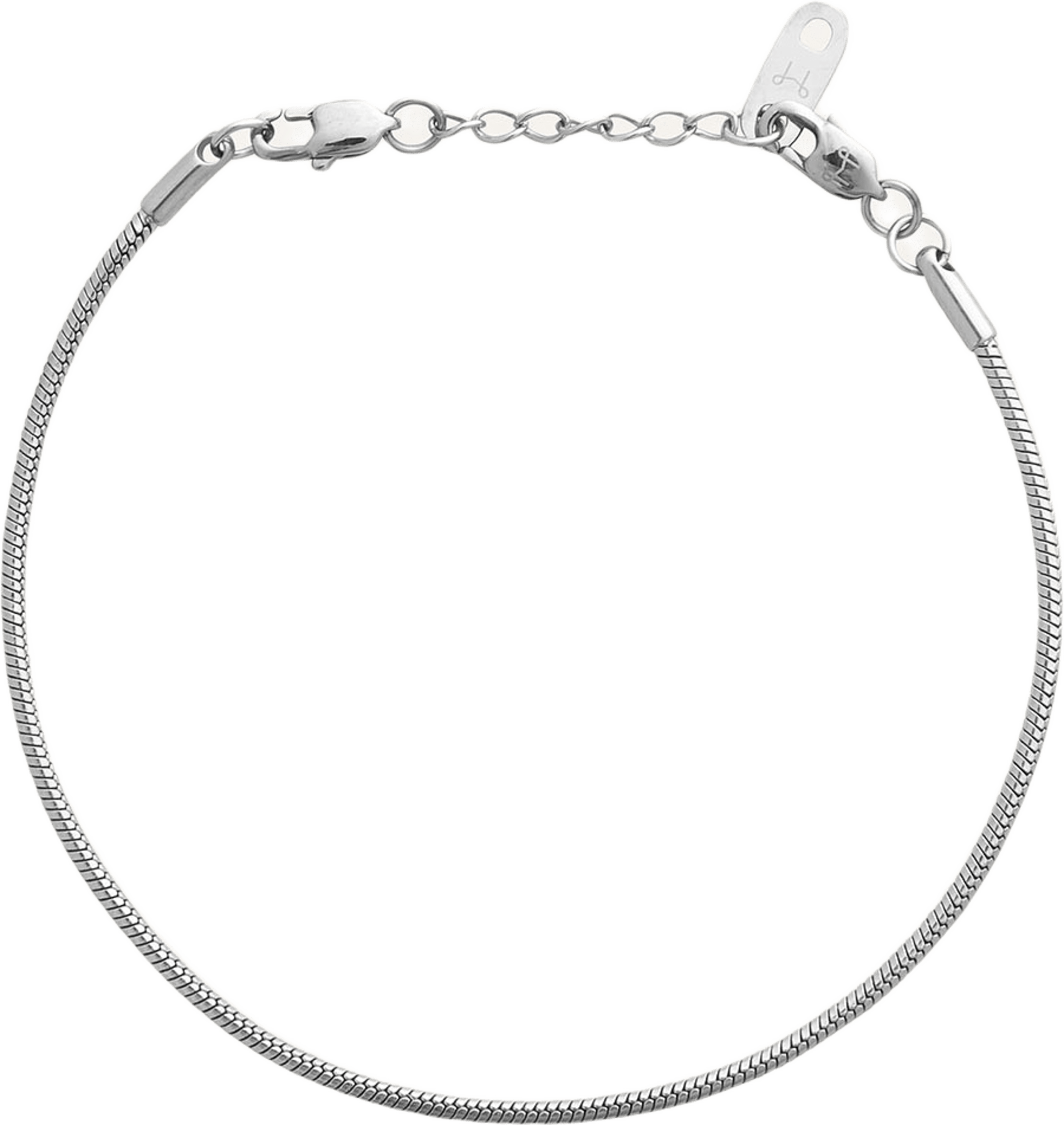 Snake Chain Steel Medium Bracelet, från Mockberg, i färgen Silver. Klicka för att öppna bilden i stort format