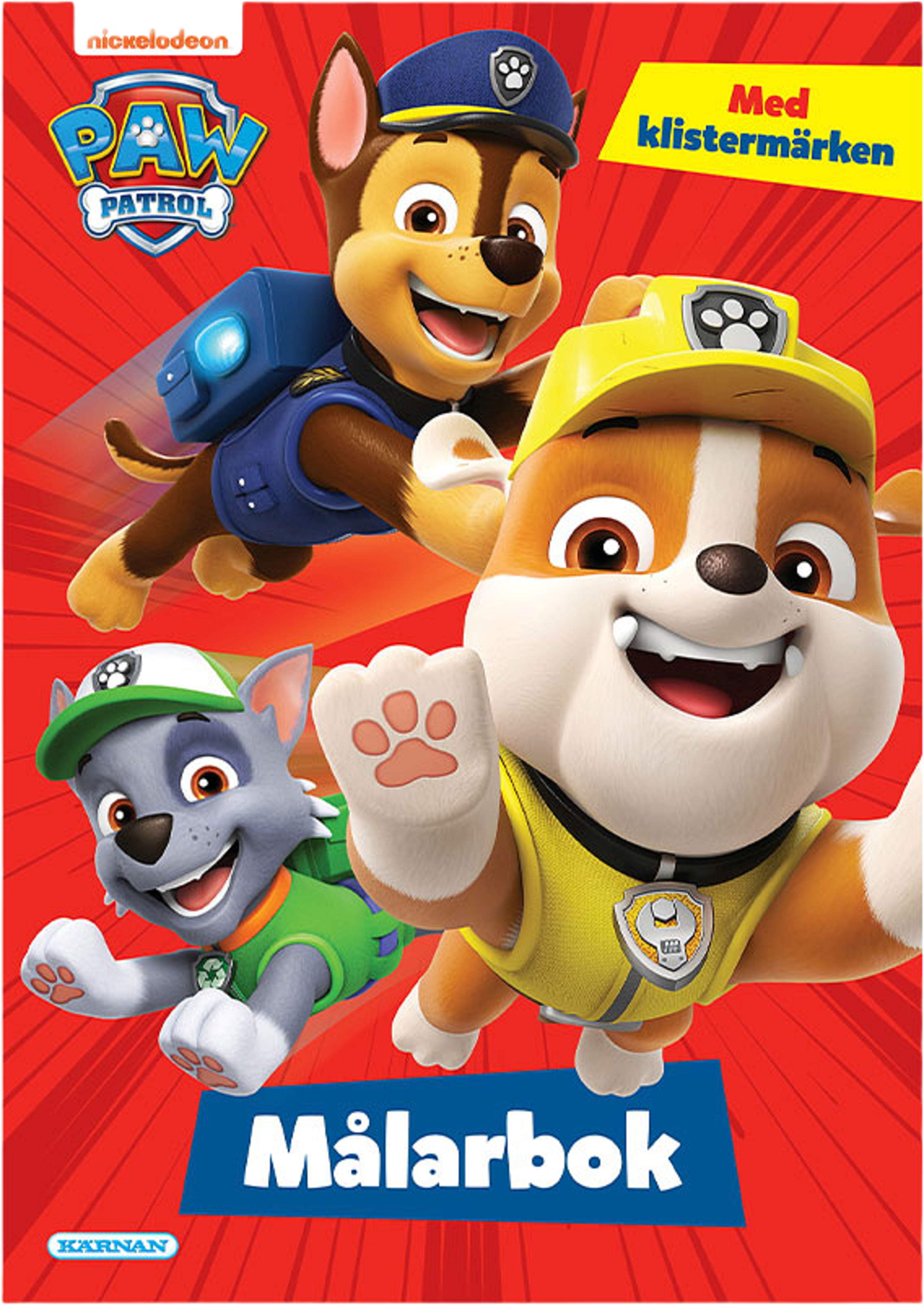 Målarbok Paw Patrol, 24 sidor med klistermärken