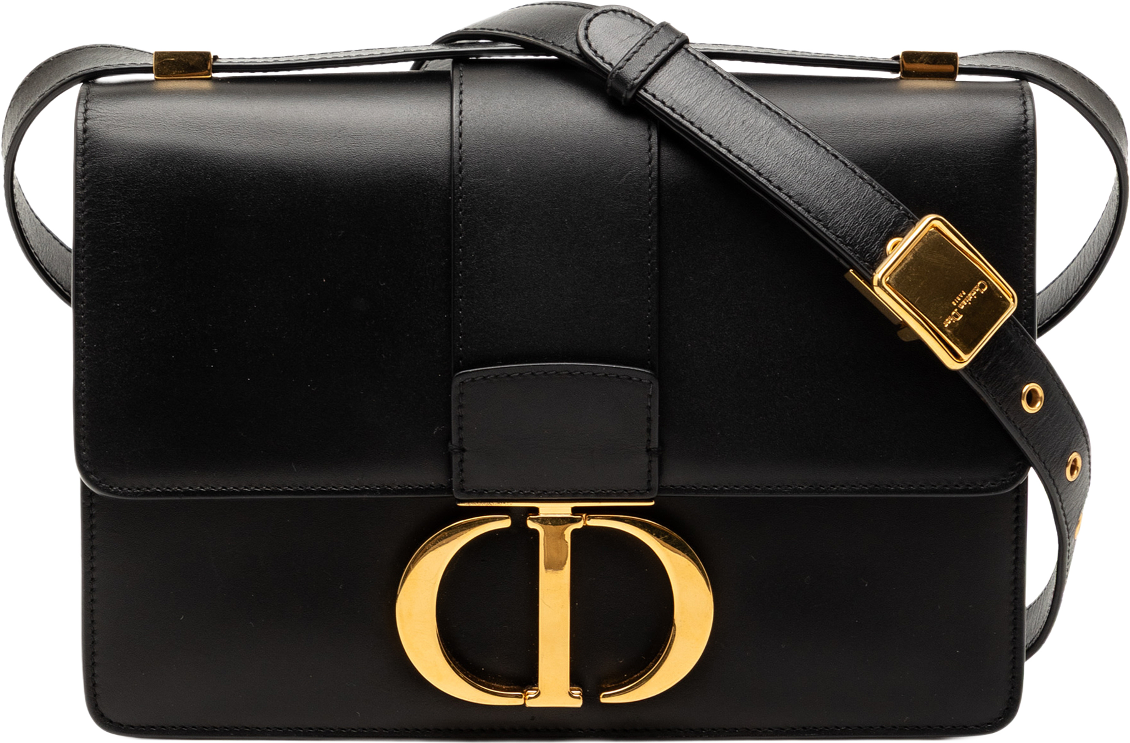 Dior Leather 30 Montaigne Flap, från Luxclusif, i färgen black. Klicka för att öppna bilden i stort format