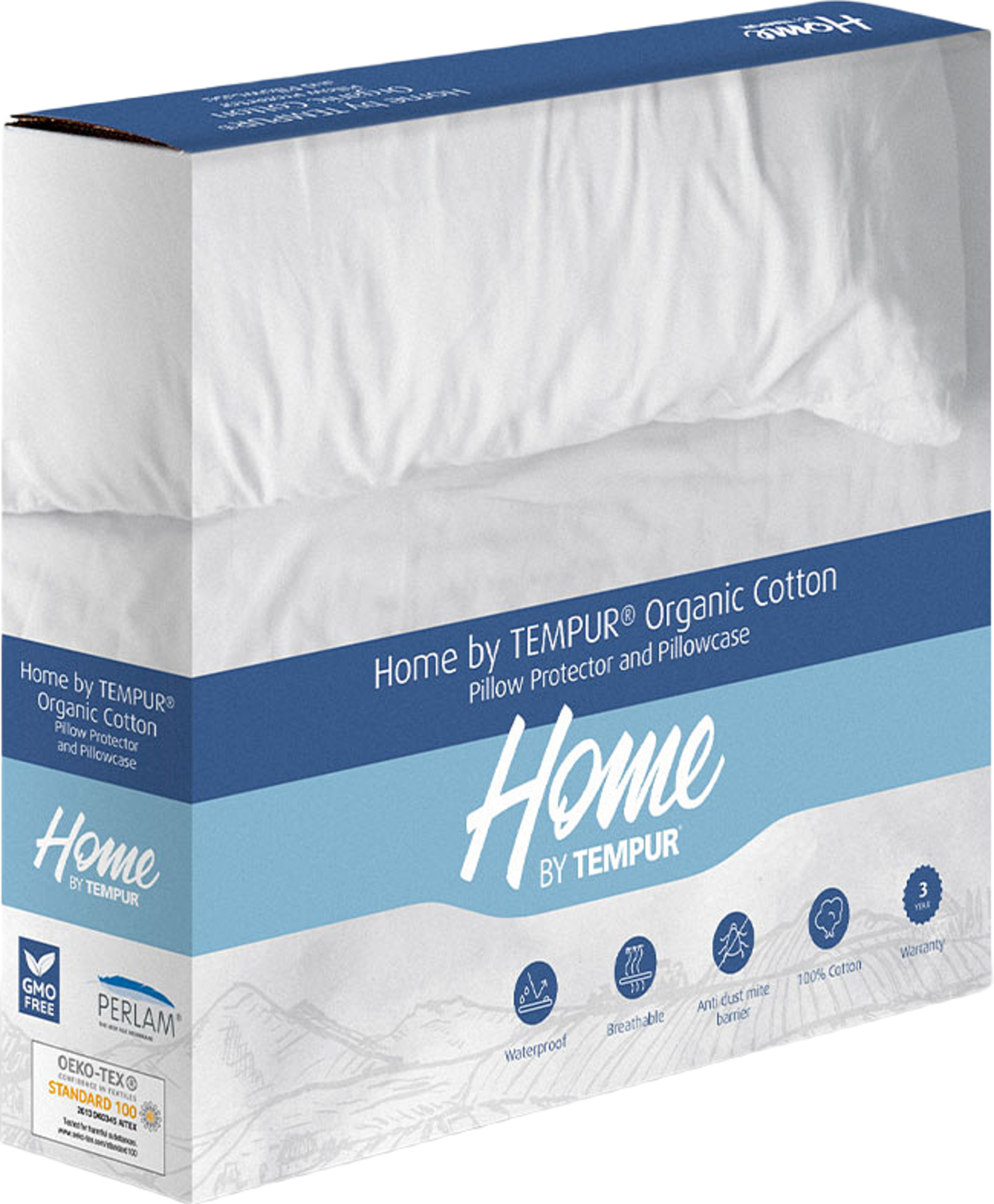 TEMPUR® Kuddskydd Ekologisk Bomull 50x60
