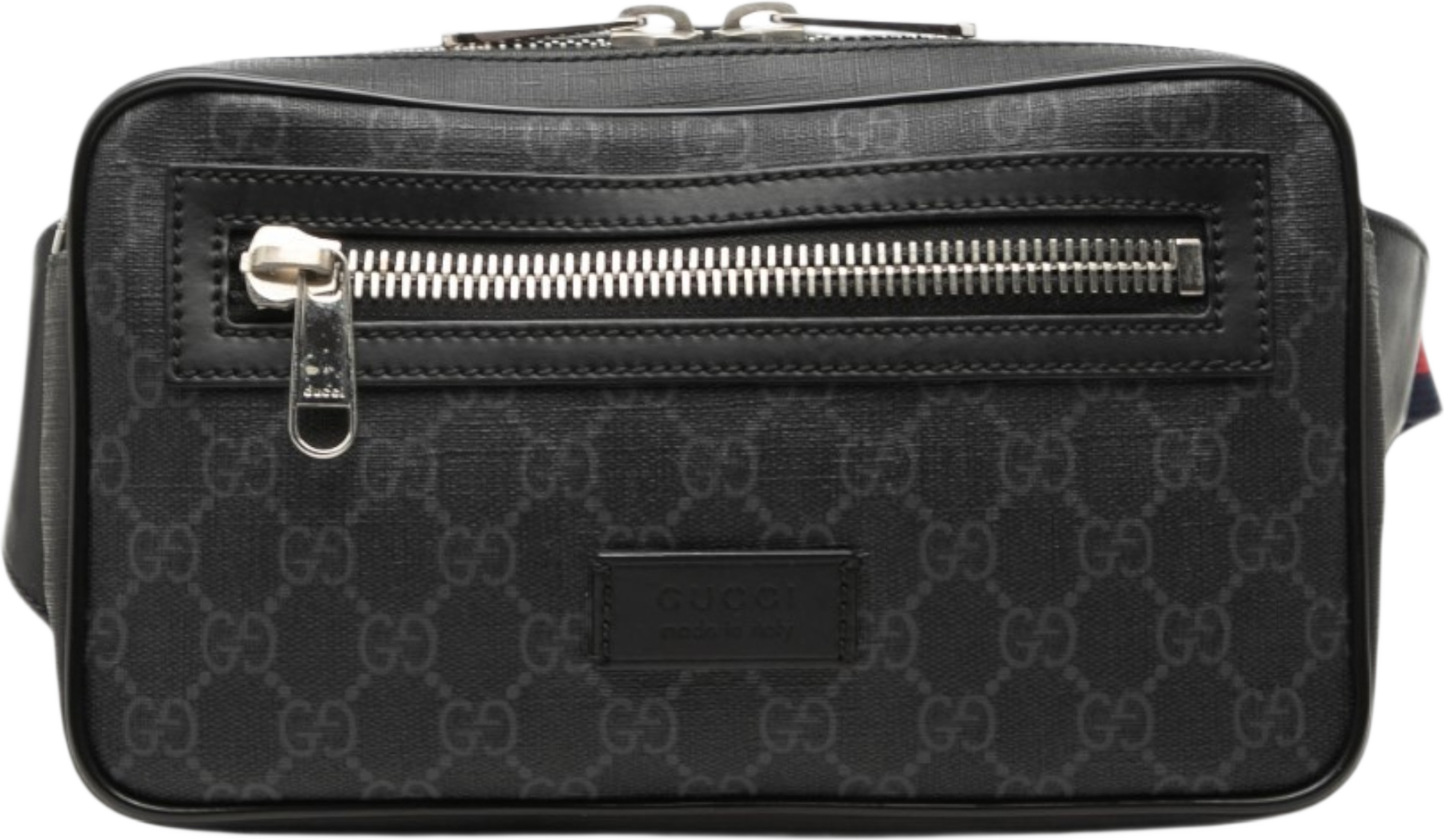 Gucci Gg Supreme Web Belt Bag, från Luxclusif, i färgen svart. Klicka för att öppna bilden i stort format