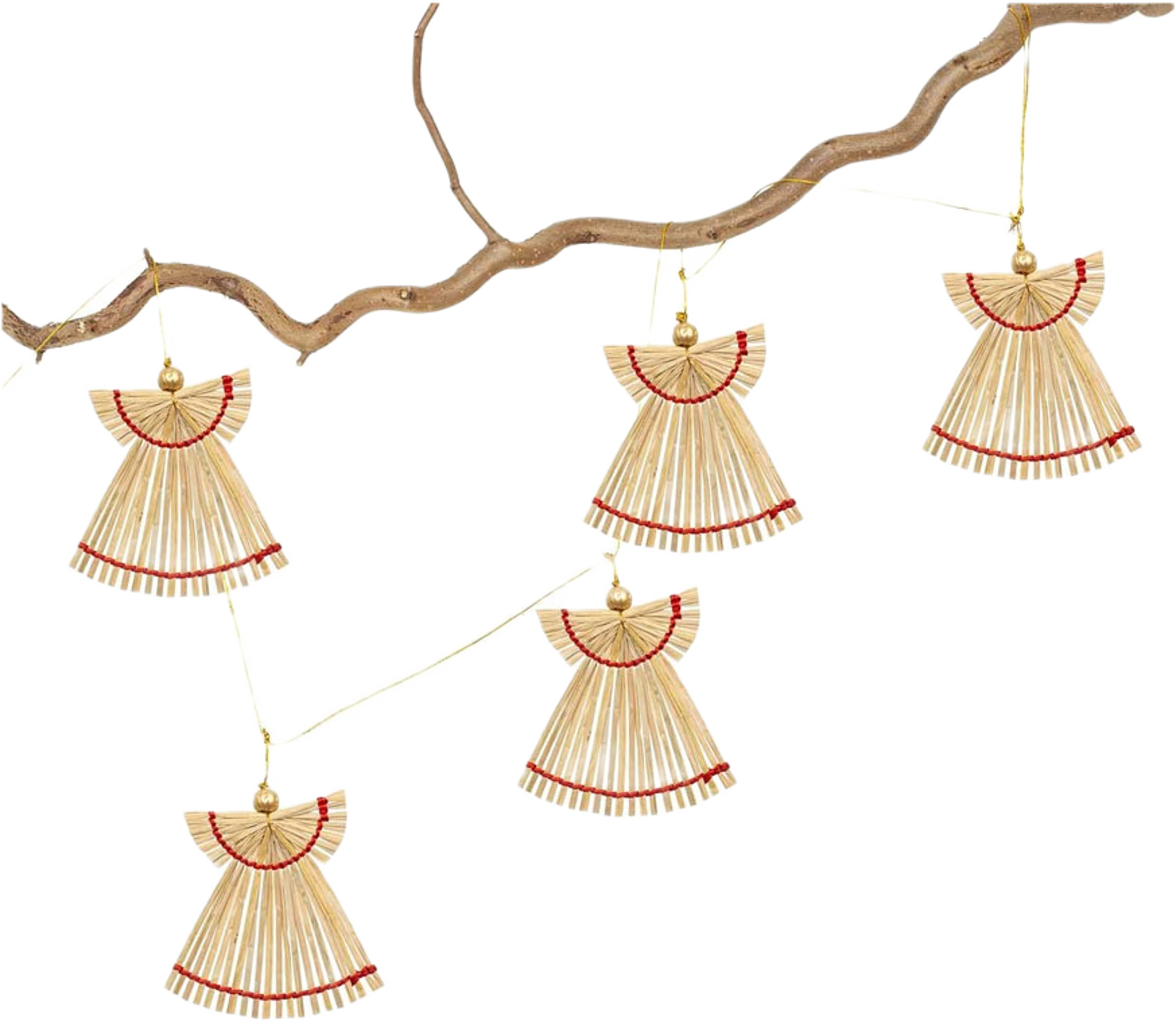 ANGEL BARISAL Julgirlang, natur/röd, från A World of Craft, i färgen Natur. Klicka för att öppna bilden i stort format