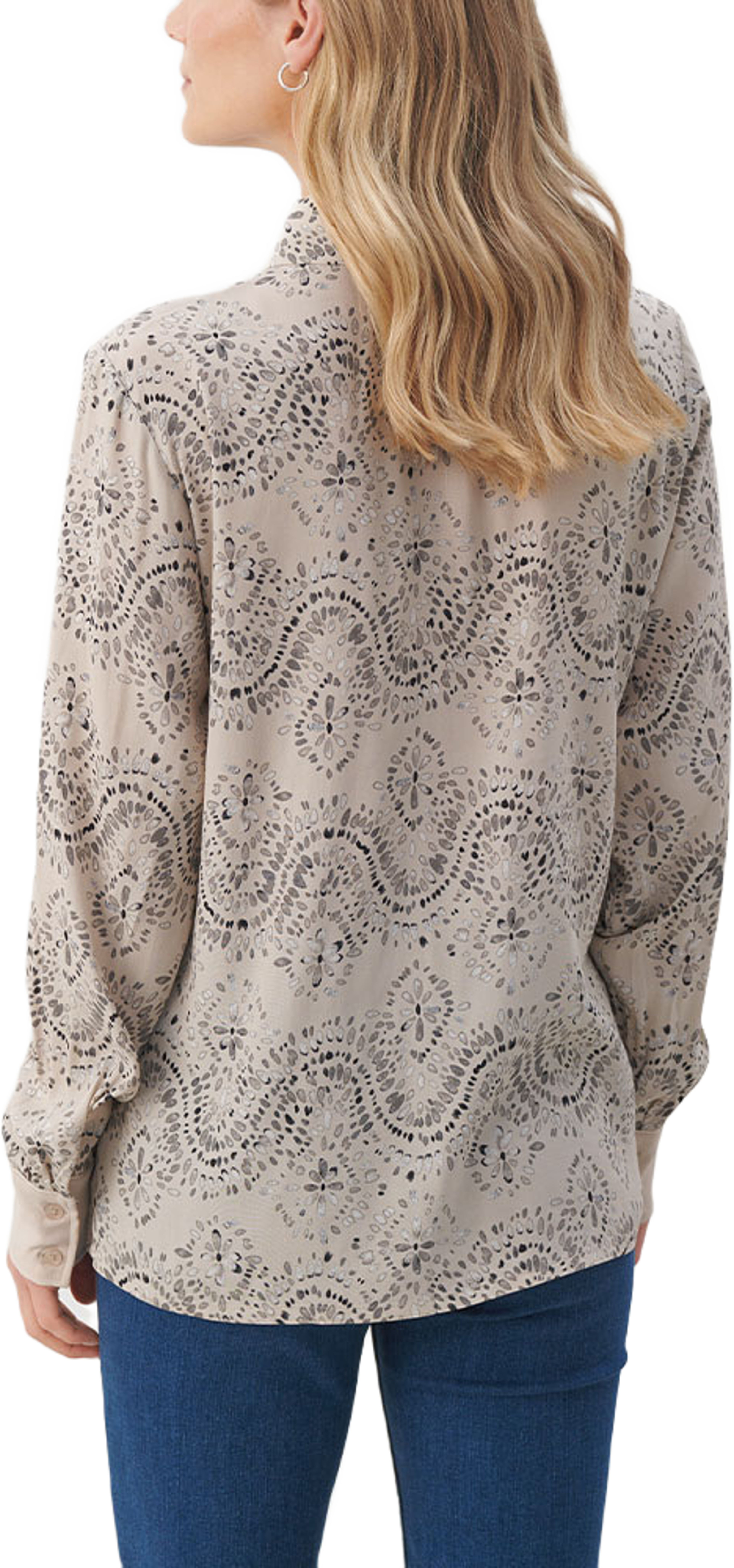 DelvinPW Shirt, från Part Two, i färgen French Oak Border Print. Klicka för att öppna bilden i stort format