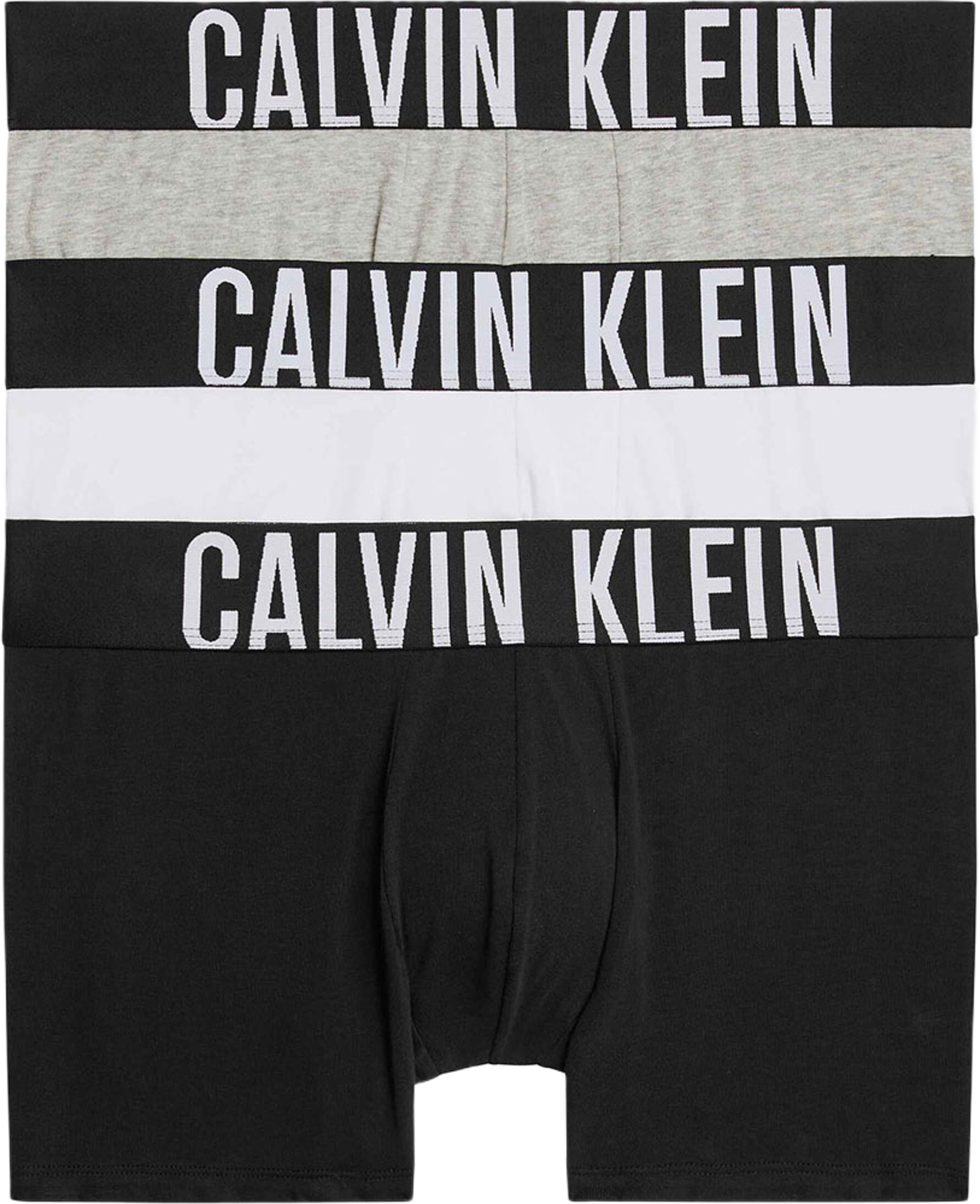Trunk 3Pk, från Calvin Klein, i färgen Black, Grey Heather, White. Klicka för att öppna bilden i stort format