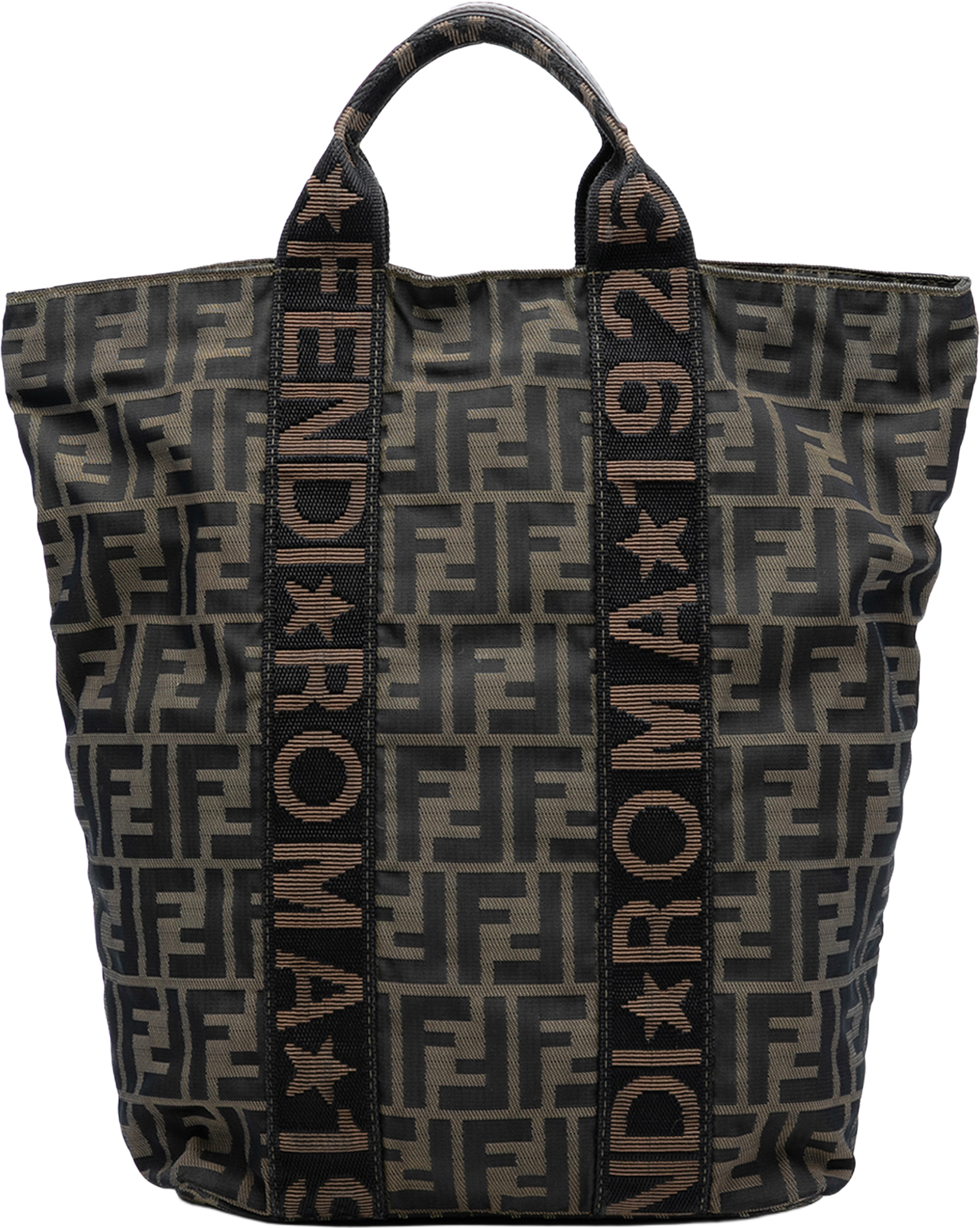 Fendi Zucca Canvas Roma 1925 Shopping Tote, från Luxclusif, i färgen brown. Klicka för att öppna bilden i stort format