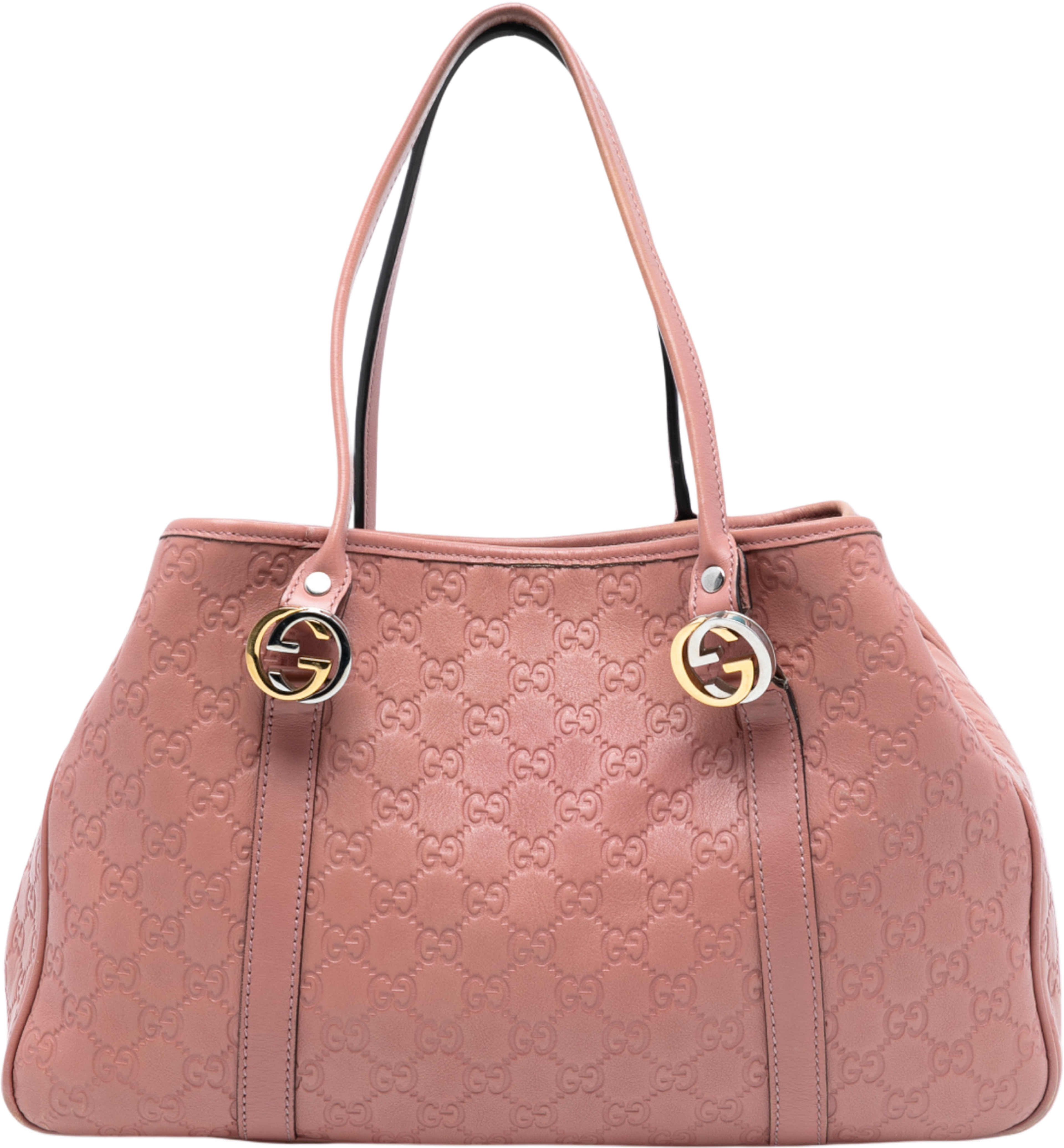 Gucci Guccissima Twins Tote, från Luxclusif, i färgen pink. Klicka för att öppna bilden i stort format