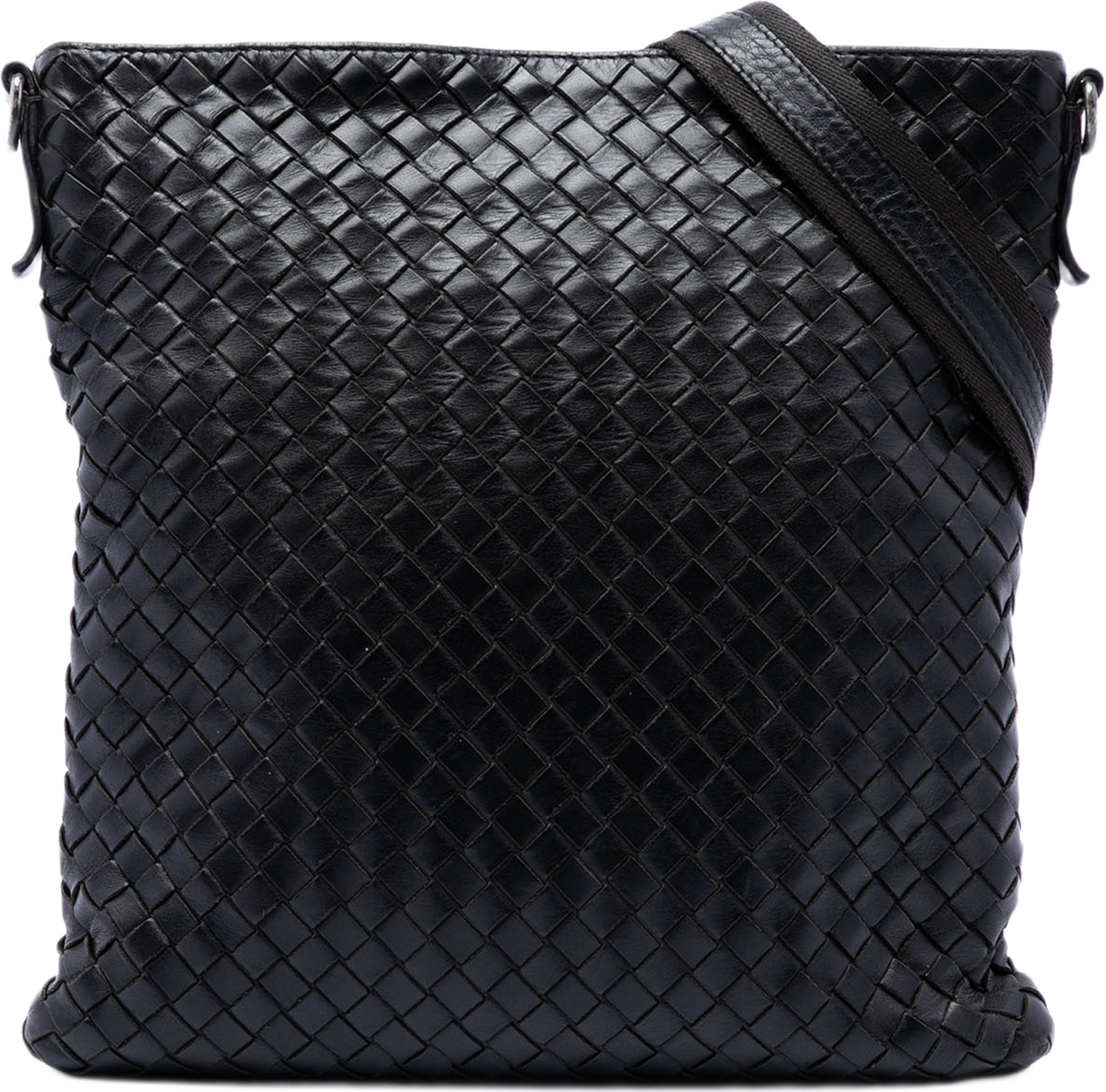 Bottega Veneta Nappa Intrecciato Vn Crossbody, från Luxclusif, i färgen svart. Klicka för att öppna bilden i stort format