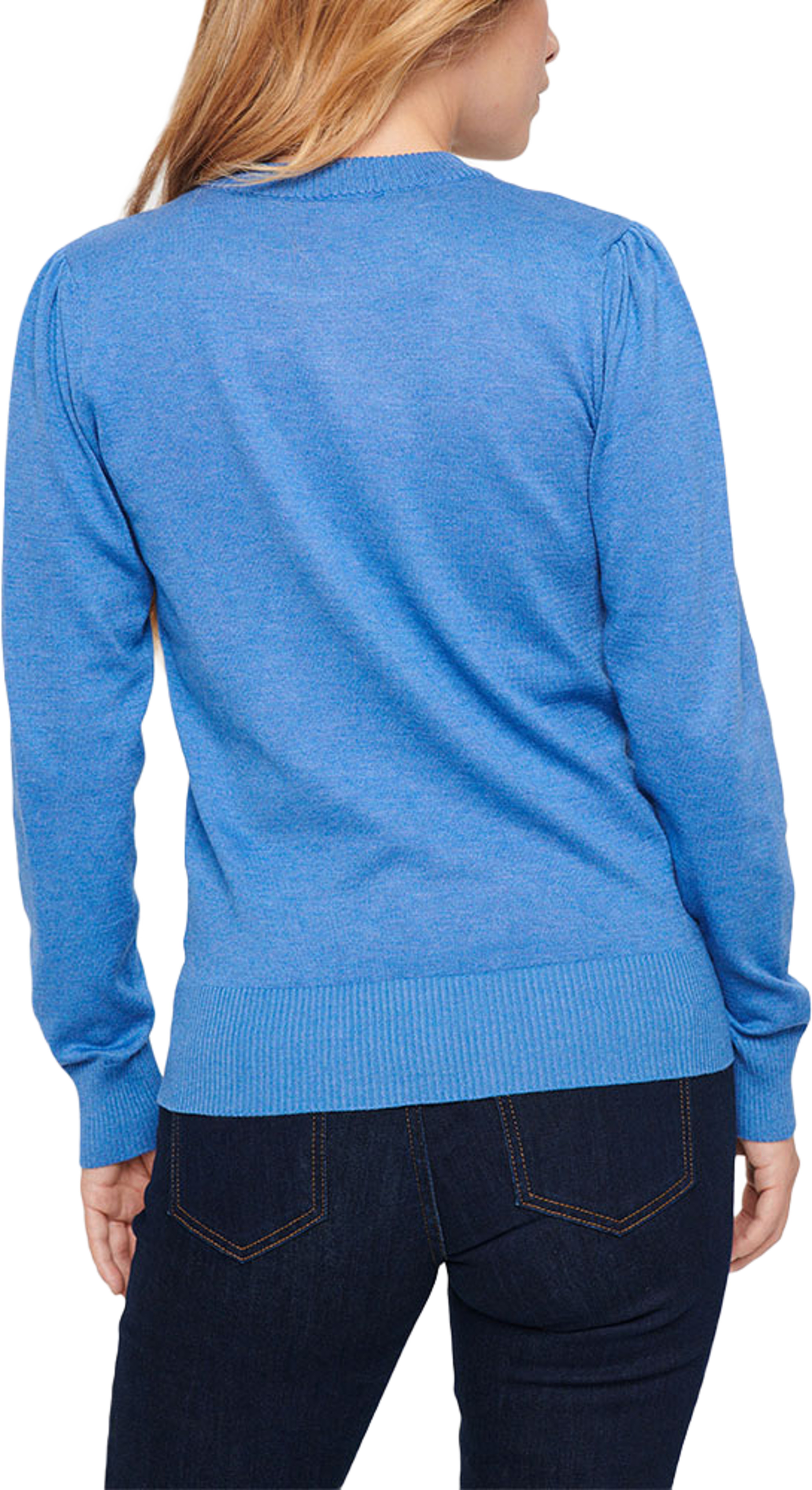 Mila Sweater, från Saint Tropez, i färgen Dutch Blue Melange. Klicka för att öppna bilden i stort format