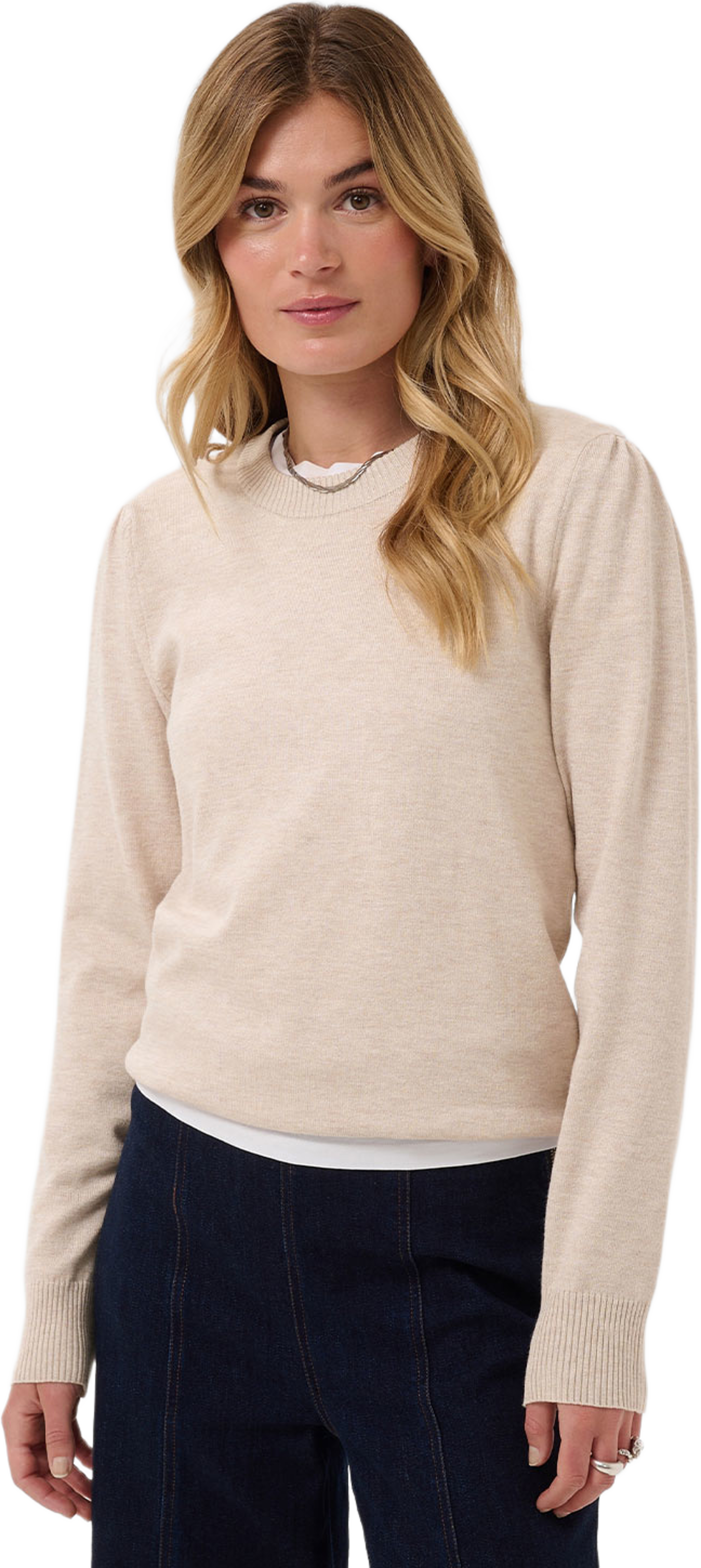 Mila Sweater, från Saint Tropez, i färgen Gray Morn Melange. Klicka för att öppna bilden i stort format