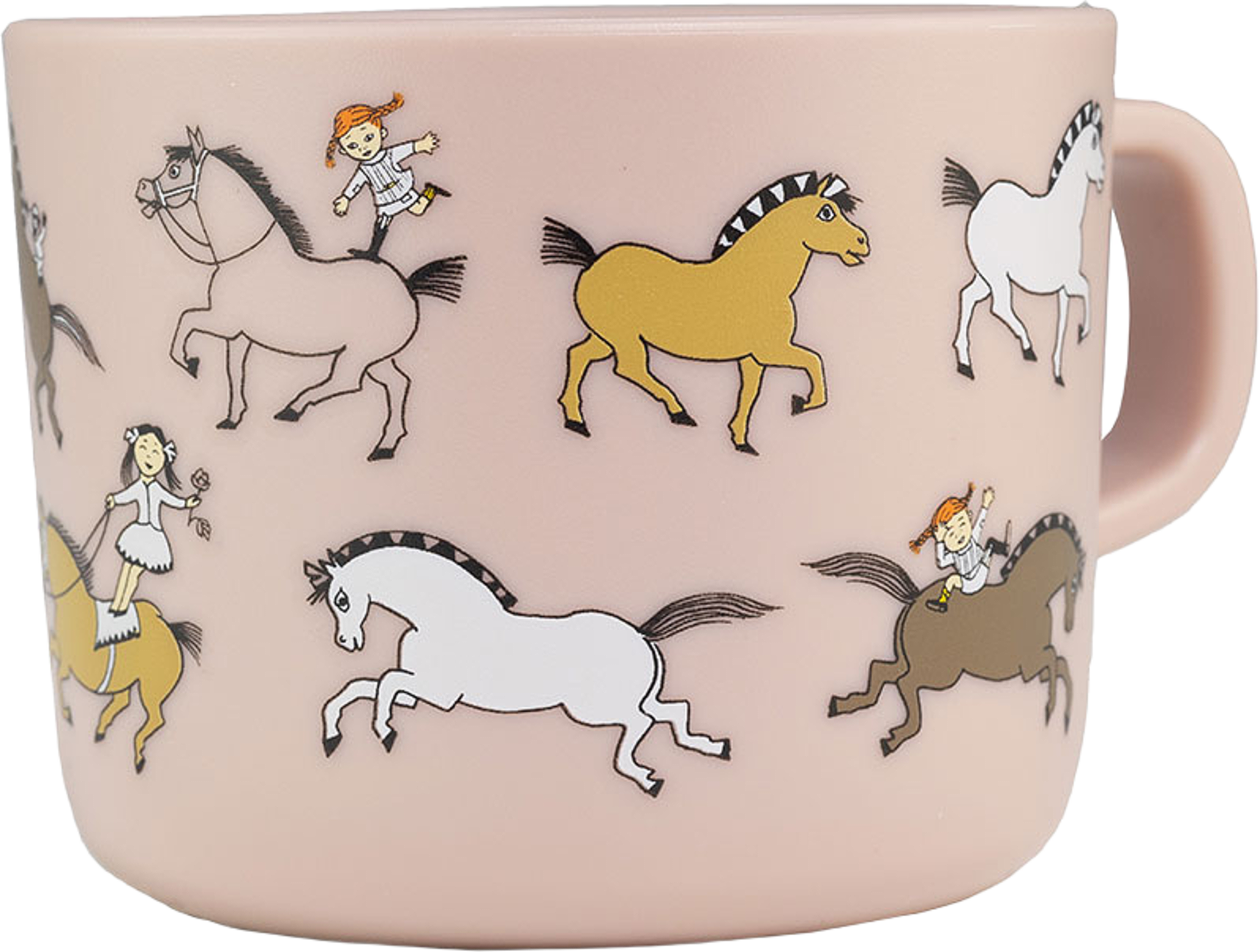 Pippi Cirkus, Mugg med handtag, rosa