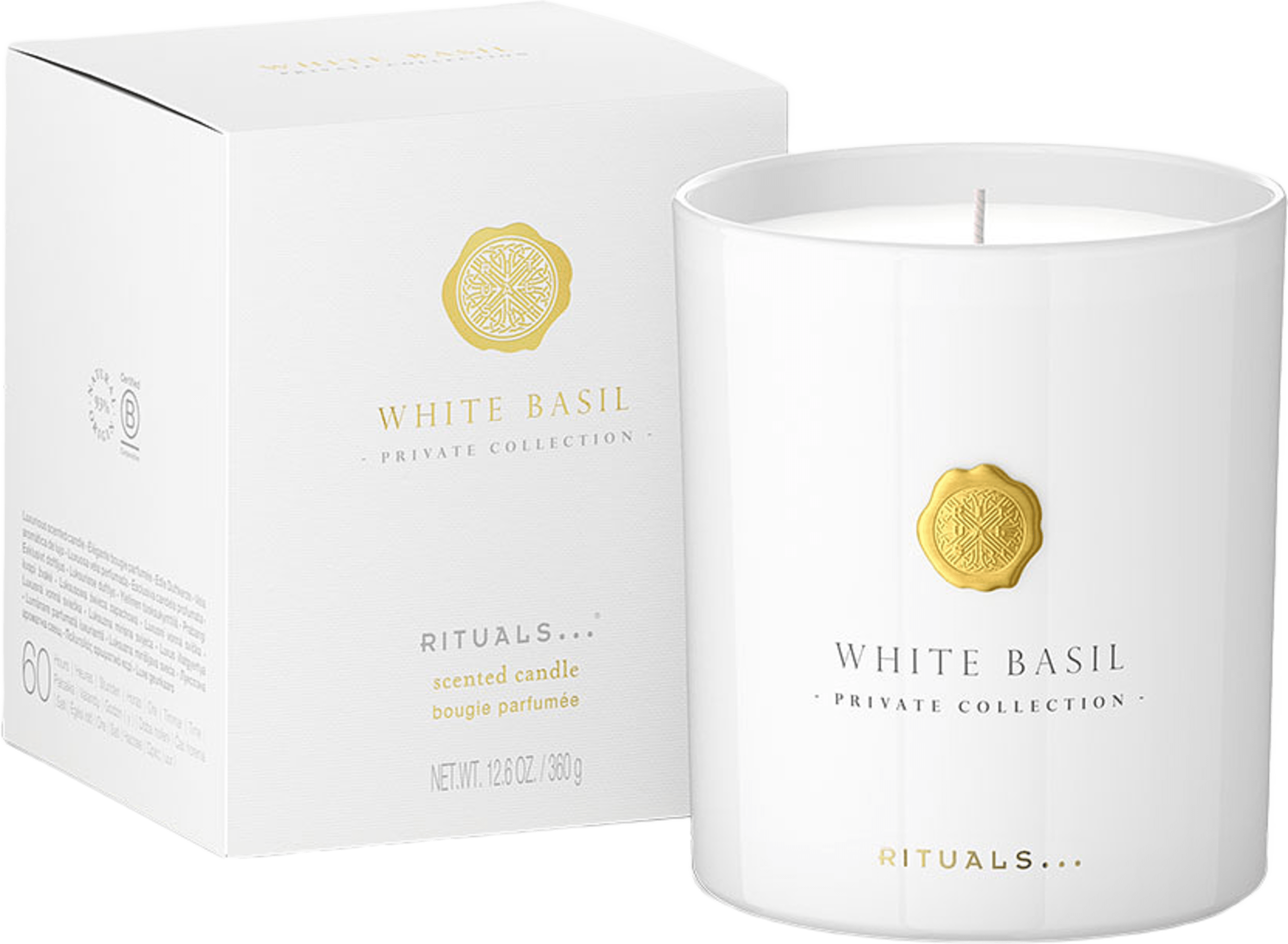 White Basil Scented Candle 360g