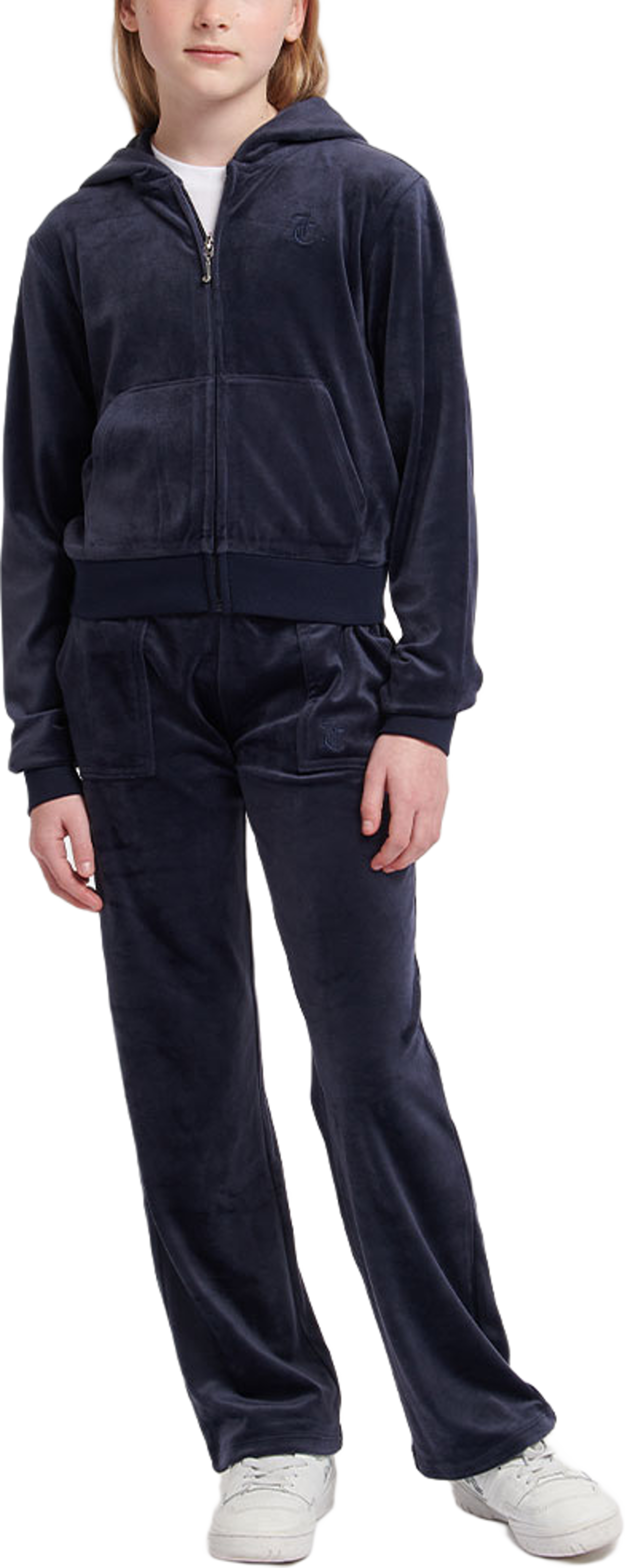 Trousers Tonal Embro Velour Patch Pocket Wide Leg
