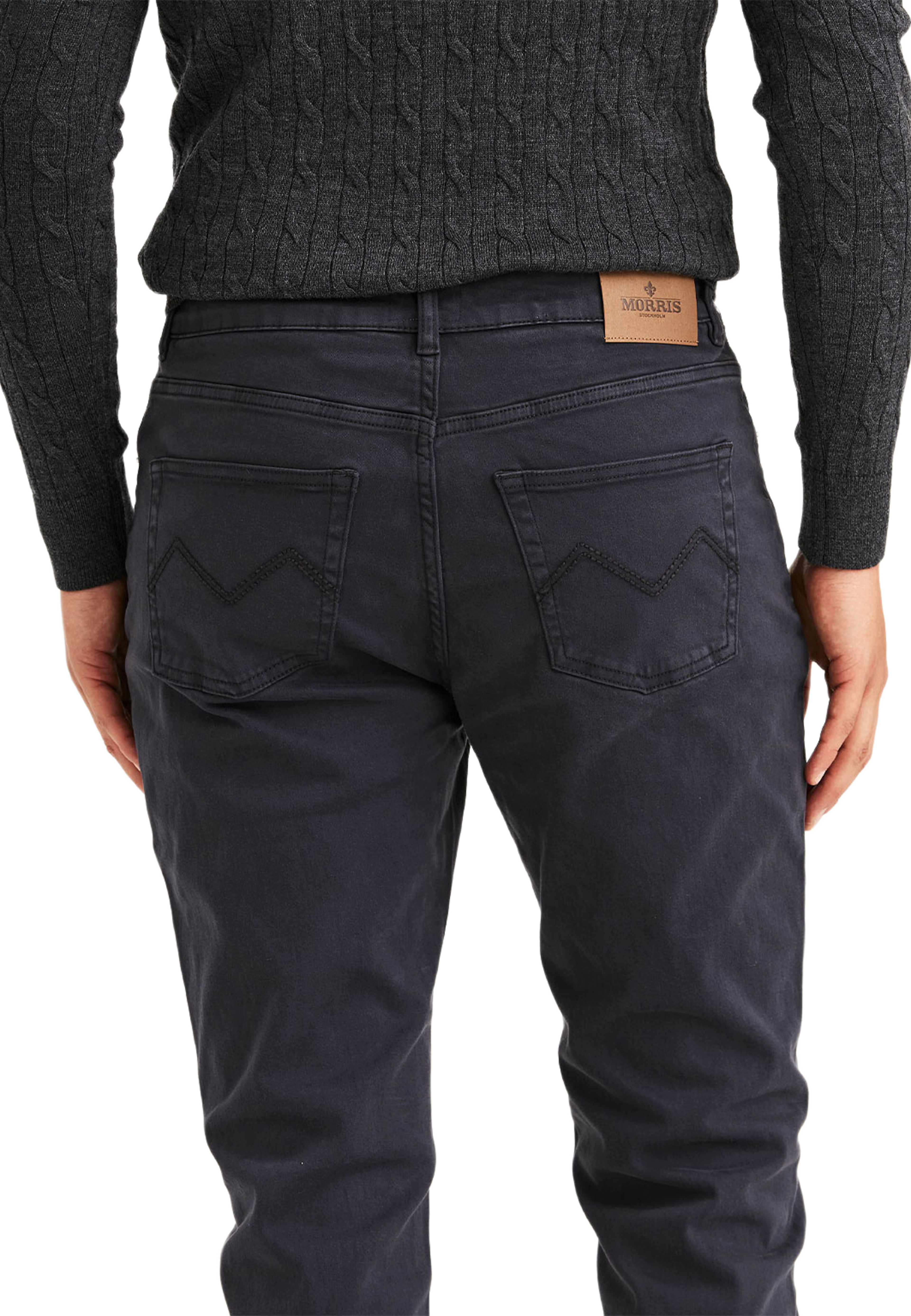 James Brushed Trouser, från Morris, i färgen Blue. Klicka för att öppna bilden i stort format
