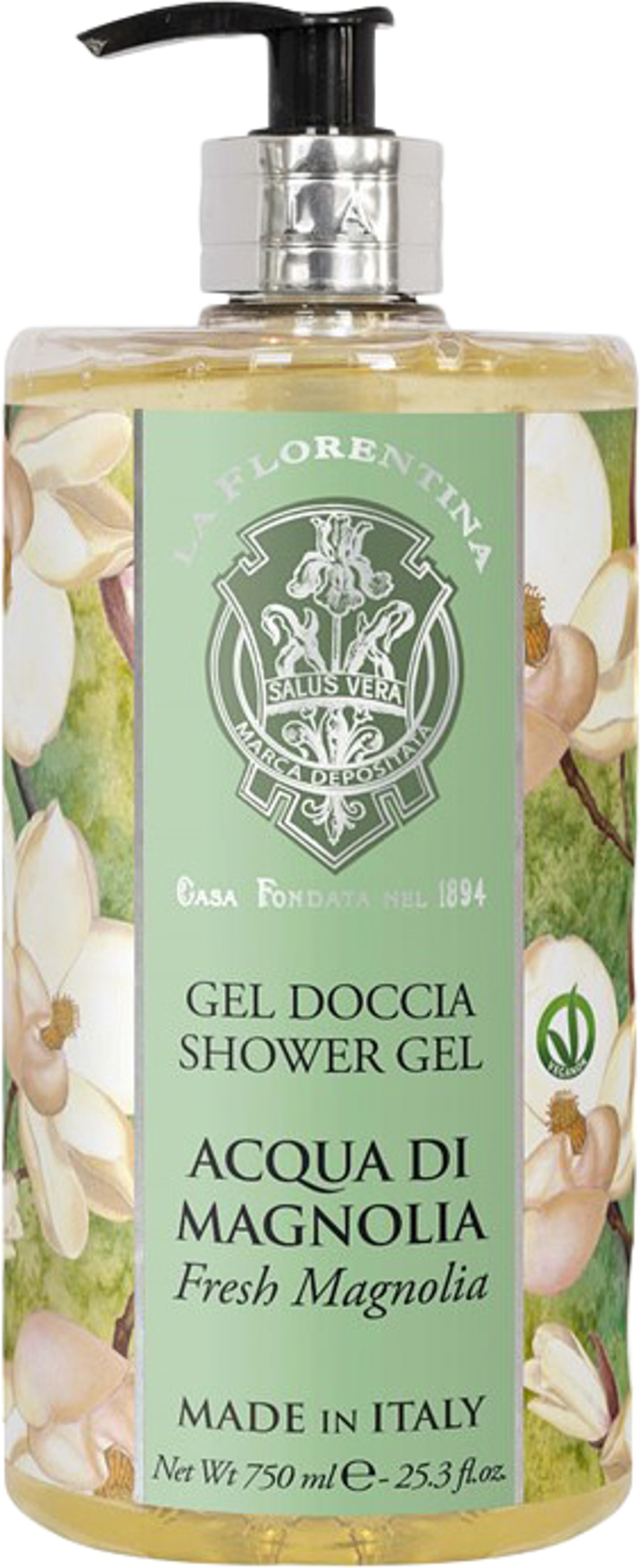 Shower Gel Fresh Magnolioa, från La Florentina. Klicka för att öppna bilden i stort format