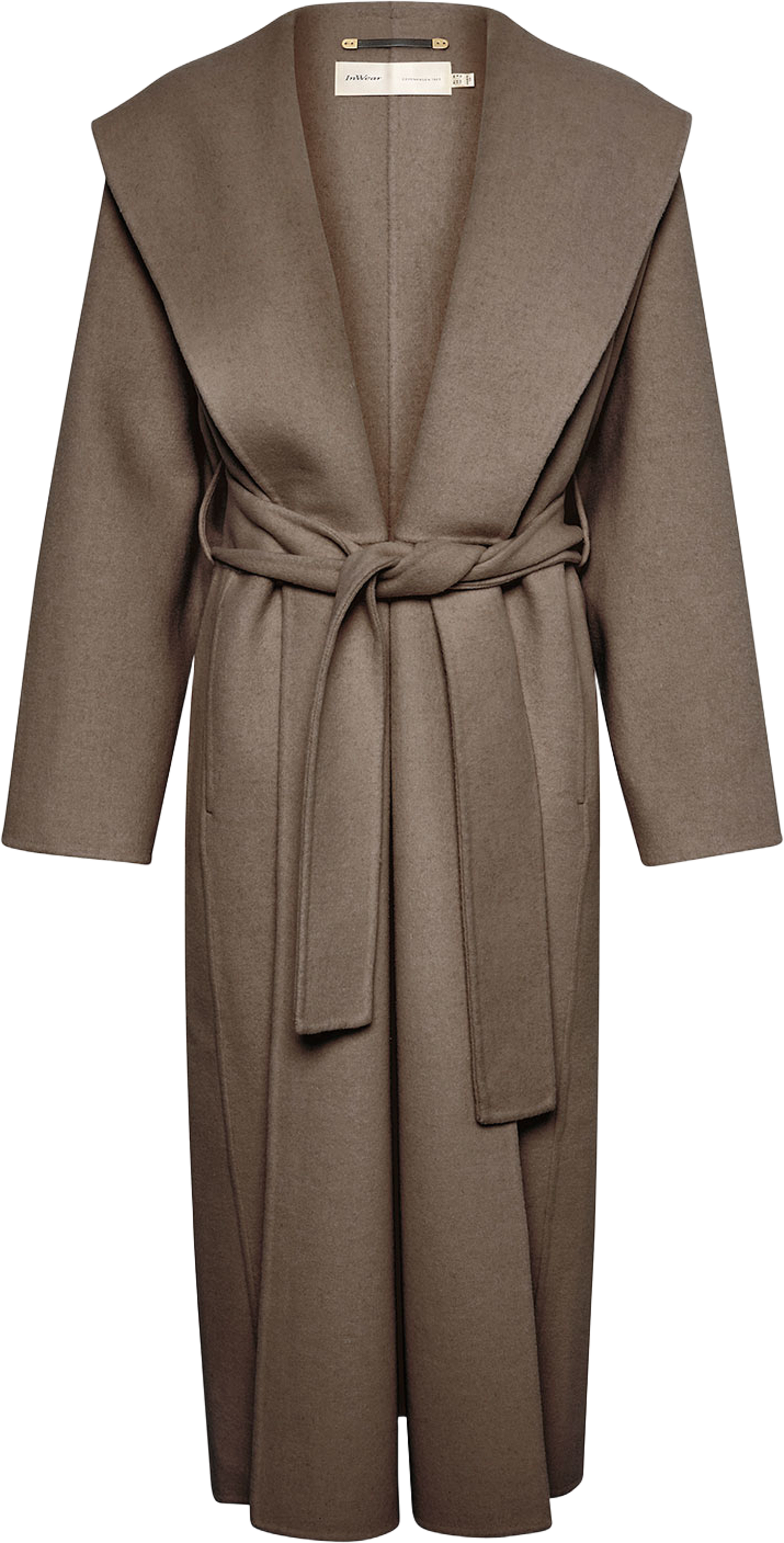 MillaIW Coat, från Inwear, i färgen Americano. Klicka för att öppna bilden i stort format