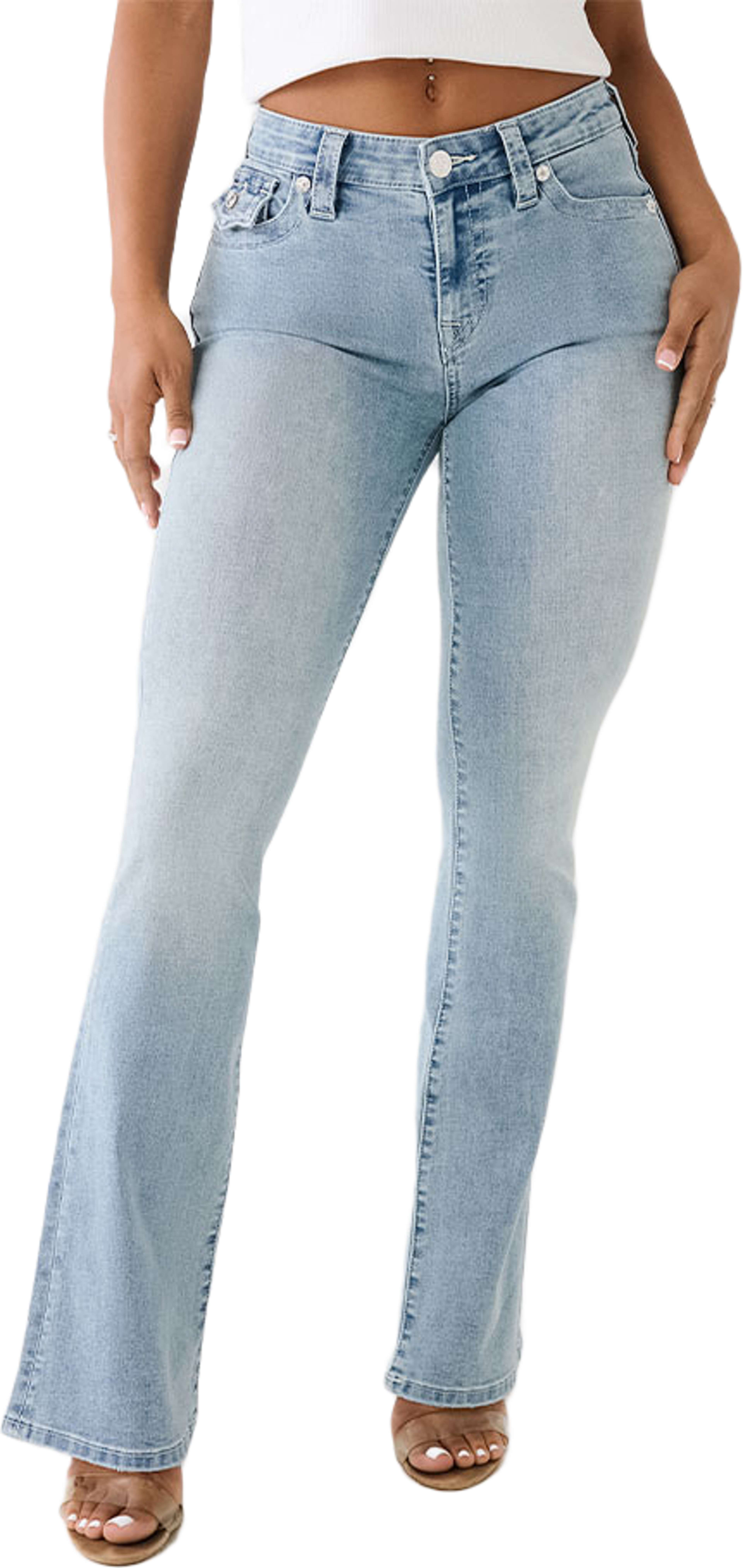 BECCA MID RISE BOOT CUT FLAP