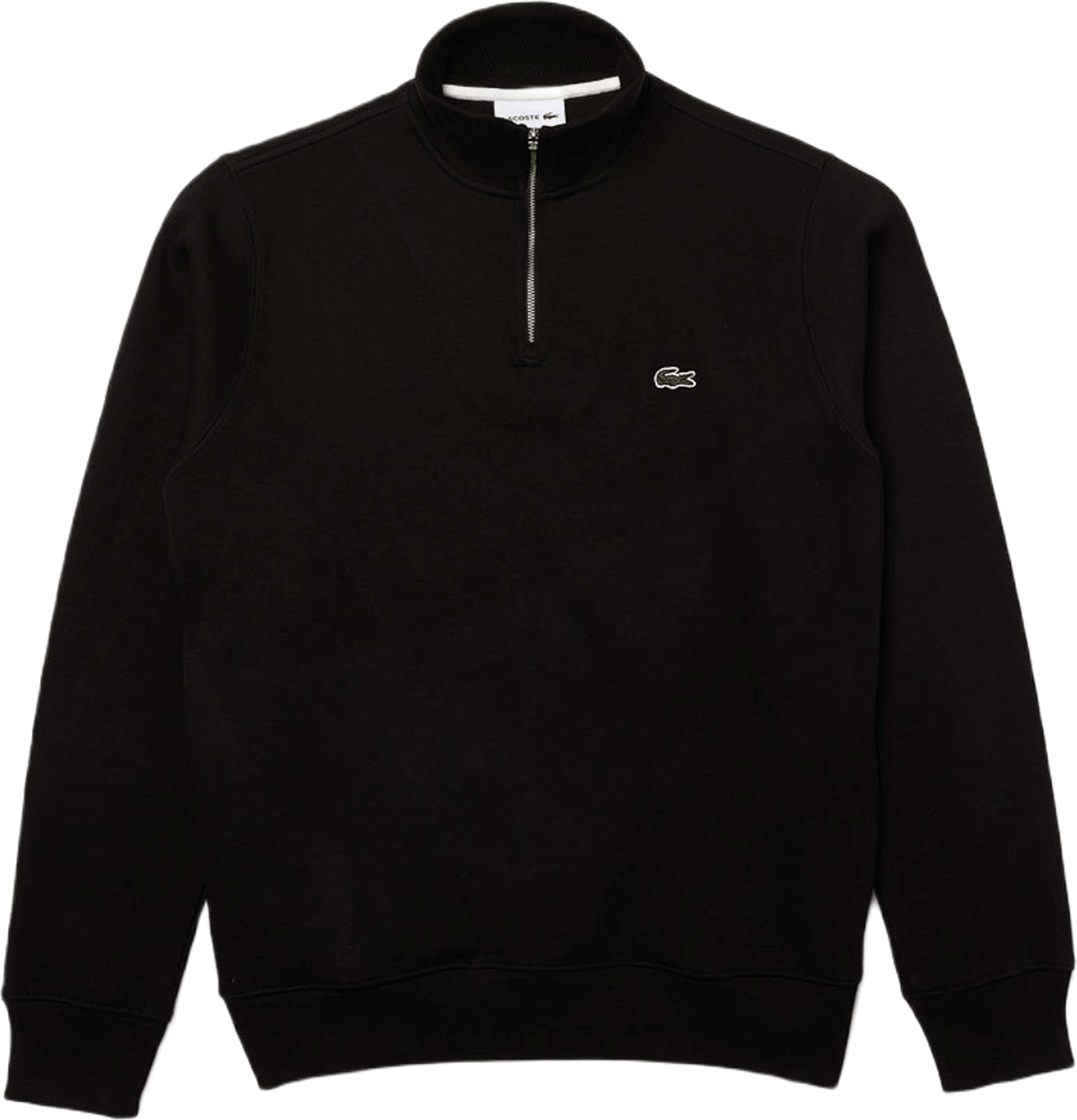Zippered Stand-Up Collar Cotton Sweatshirt