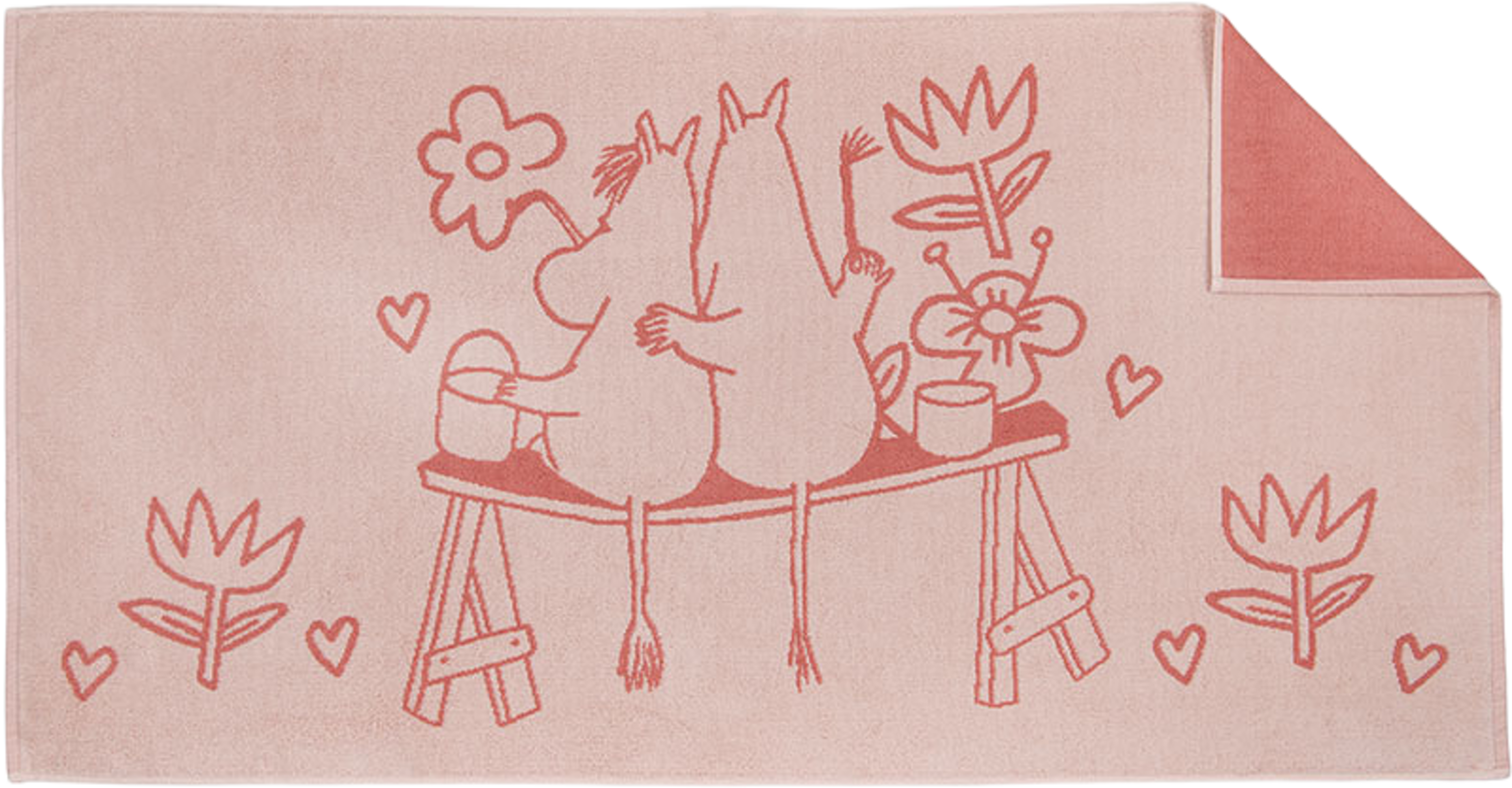 Mumin Badhandduk 70X140 Kärlek