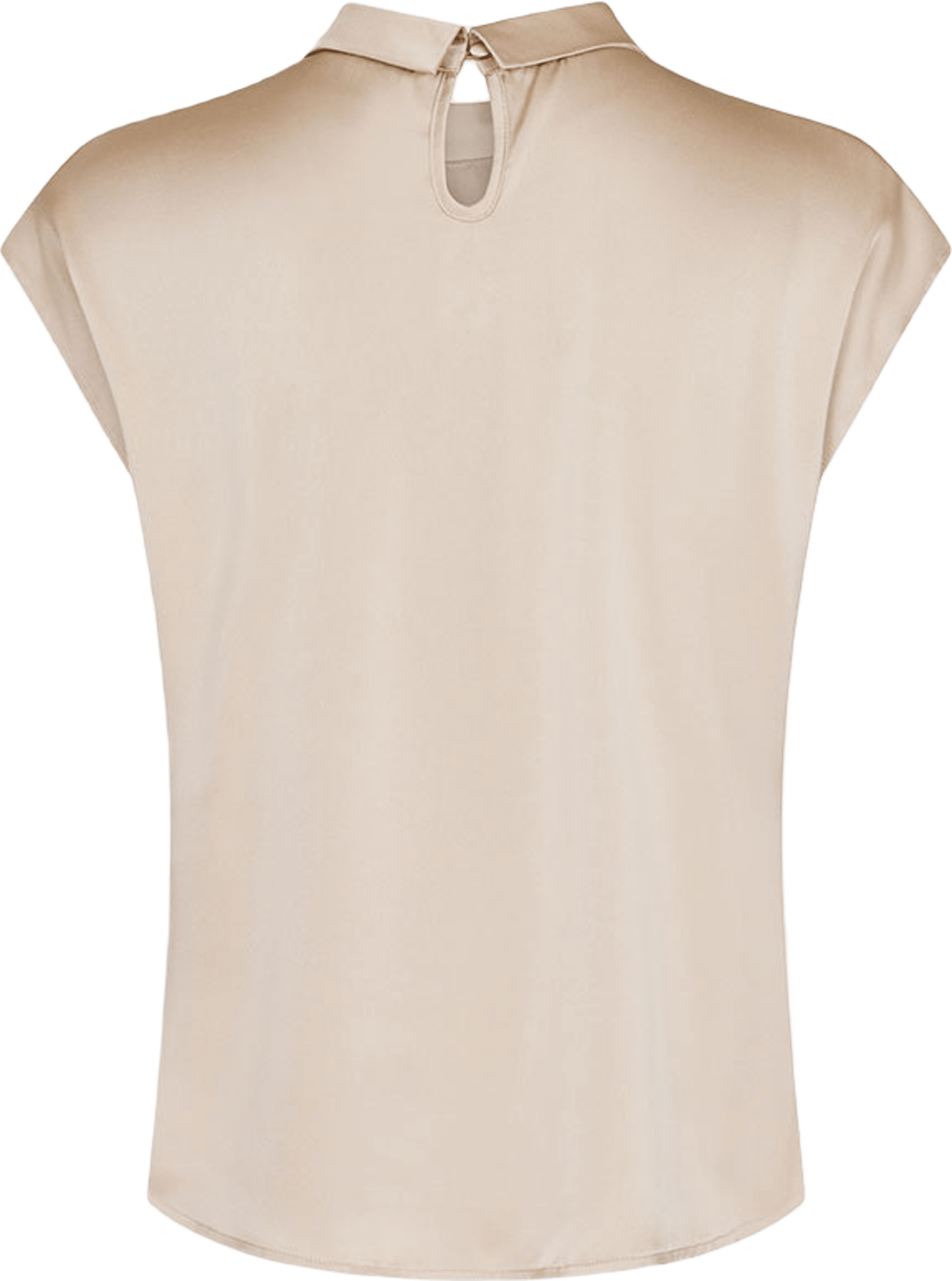 Fleur Drapy Satin Blouse, från Neo Noir, i färgen Dark Sand. Klicka för att öppna bilden i stort format
