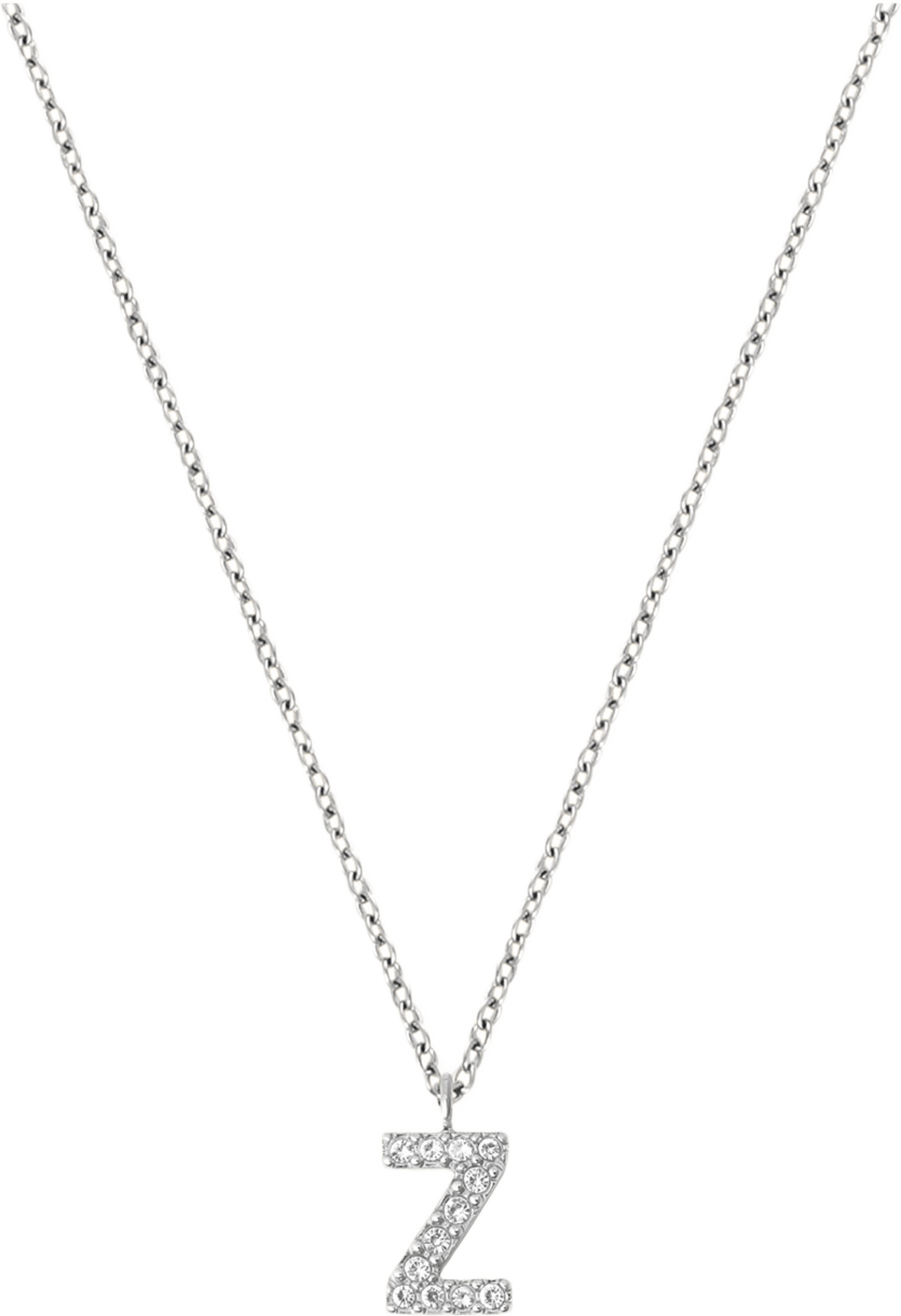 Petite Stone Letter Z Steel Necklace, från Mockberg, i färgen Silver. Klicka för att öppna bilden i stort format