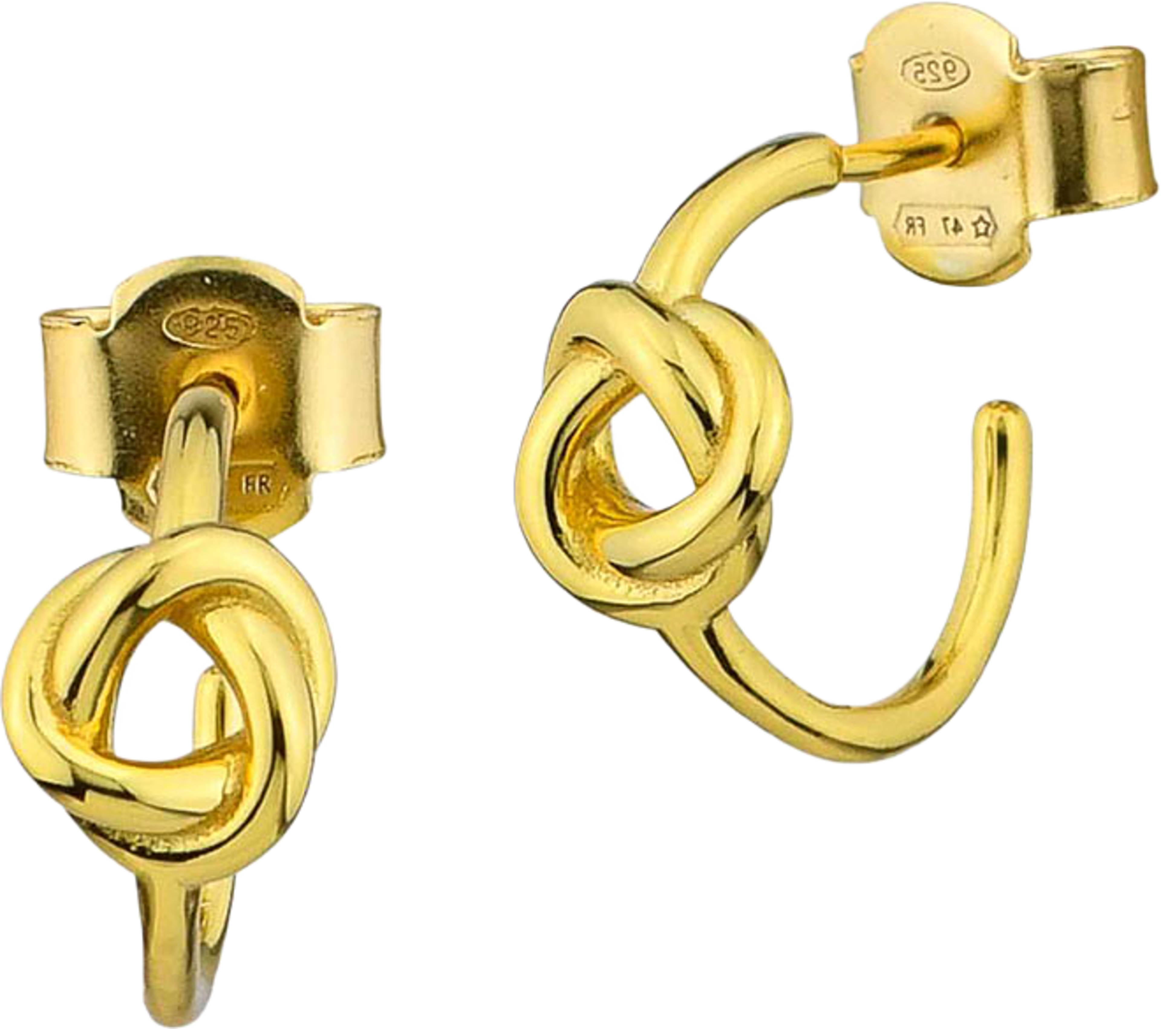 Earrings Round knot Hoops