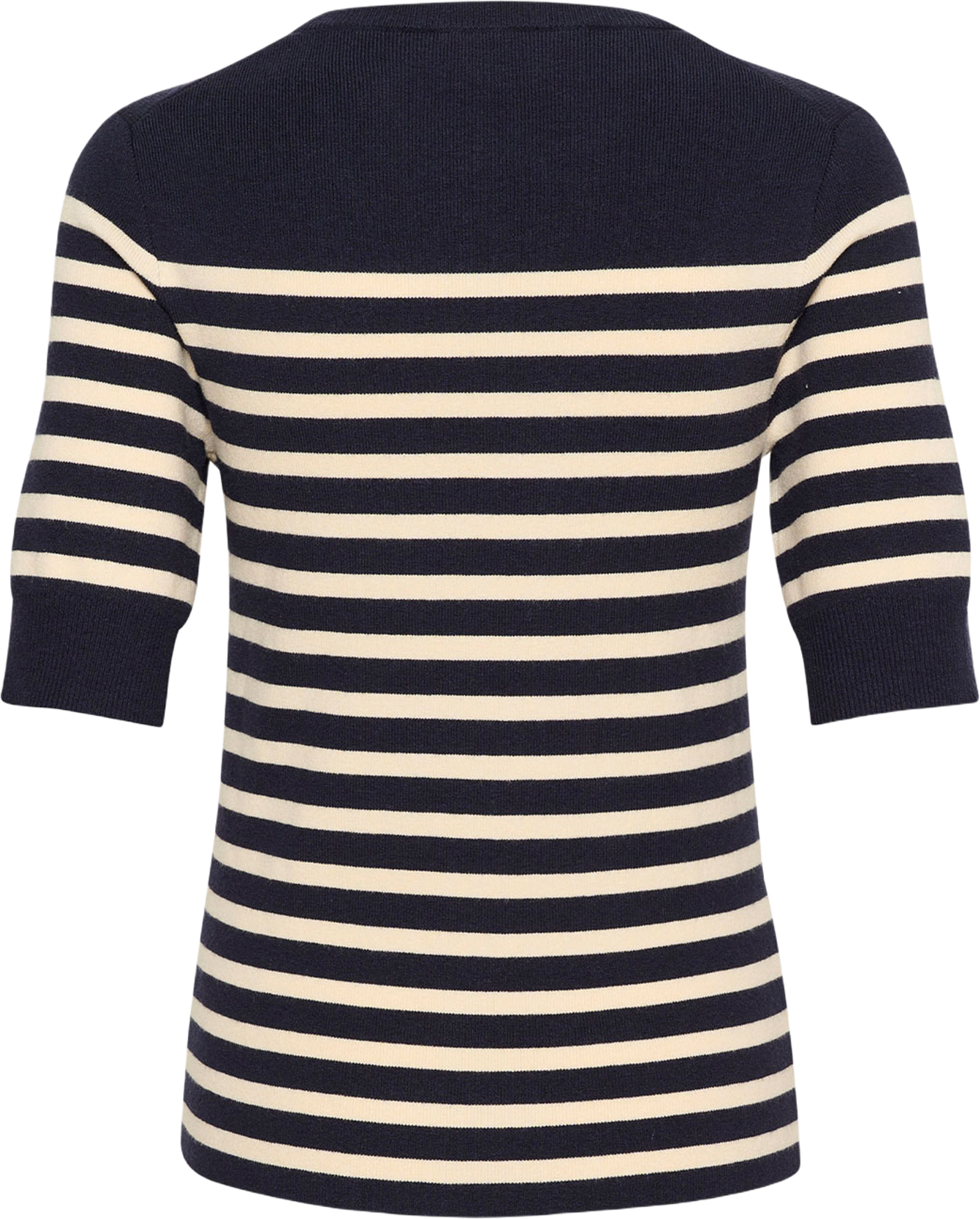 SLPina Striped Pullover, från Soaked In Luxury, i färgen Night Sky With White Stripe. Klicka för att öppna bilden i stort format