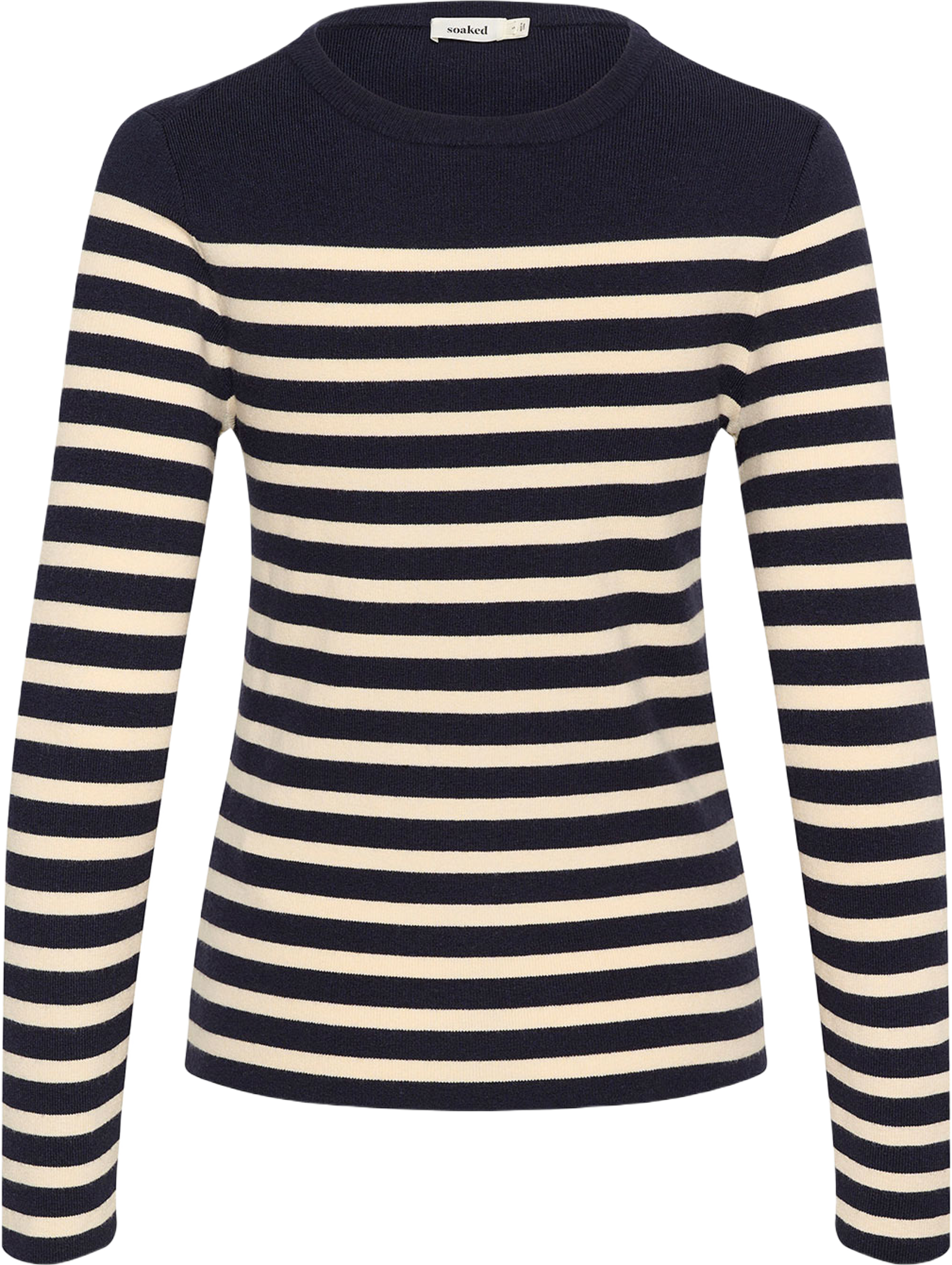 SLPina Striped Tee, från Soaked In Luxury, i färgen Night Sky With White Stripe. Klicka för att öppna bilden i stort format