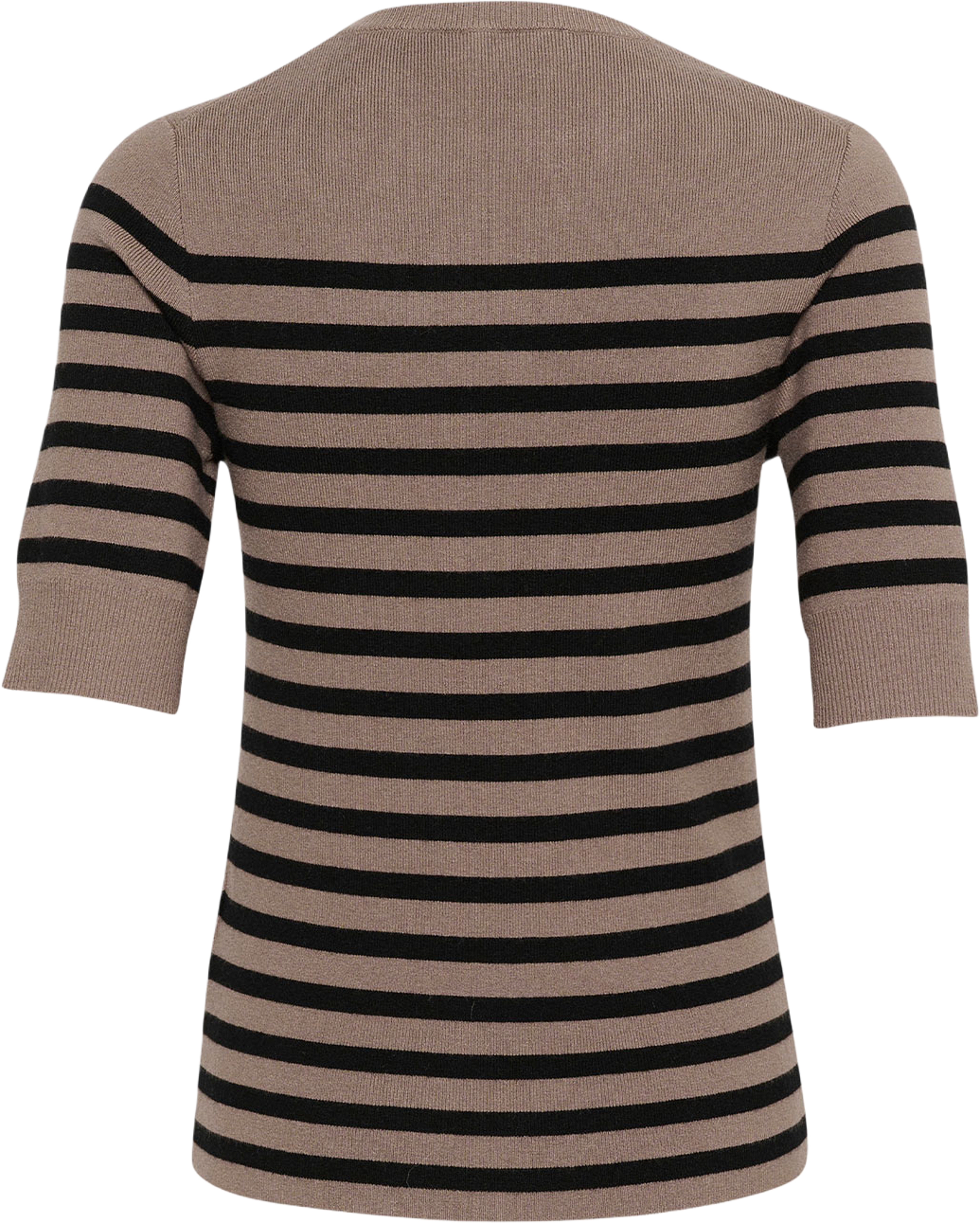 SLPina Striped Pullover, från Soaked In Luxury, i färgen Walnut With Black Stripe. Klicka för att öppna bilden i stort format