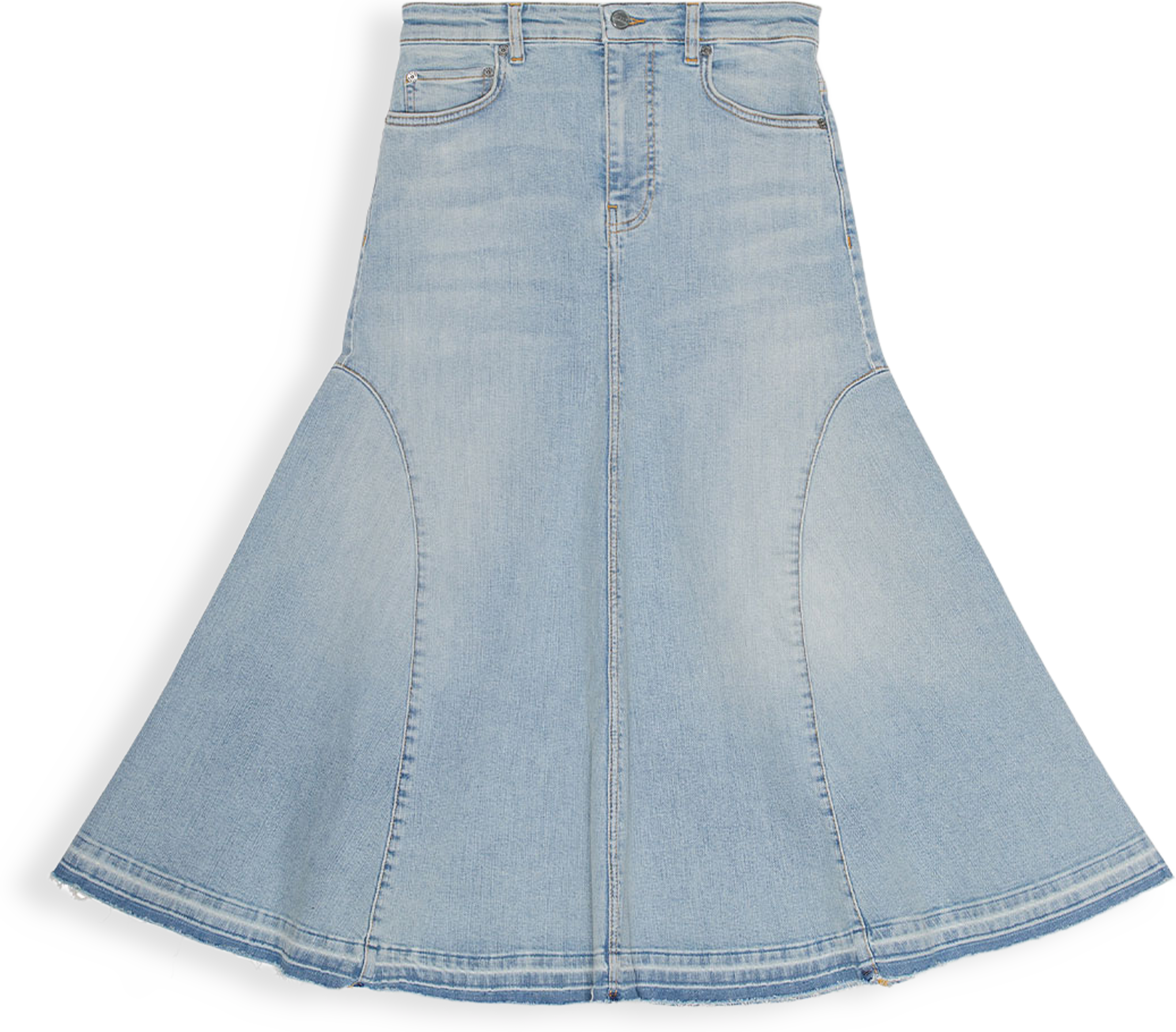 Tint Denim Midi Skirt