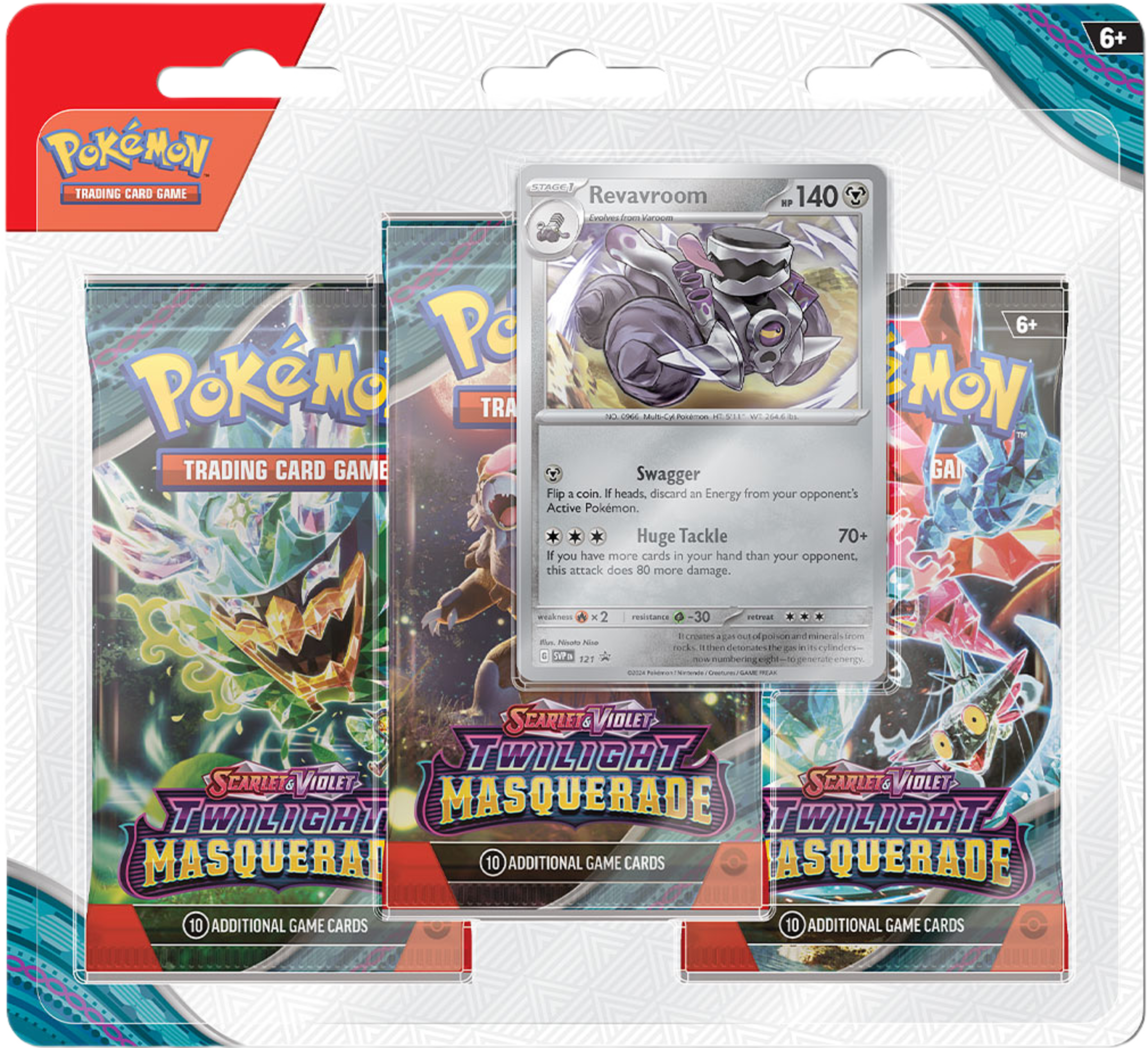 Pokémon Scarlet & Violet 6 Twilight Masquerade 3 pack Blister
