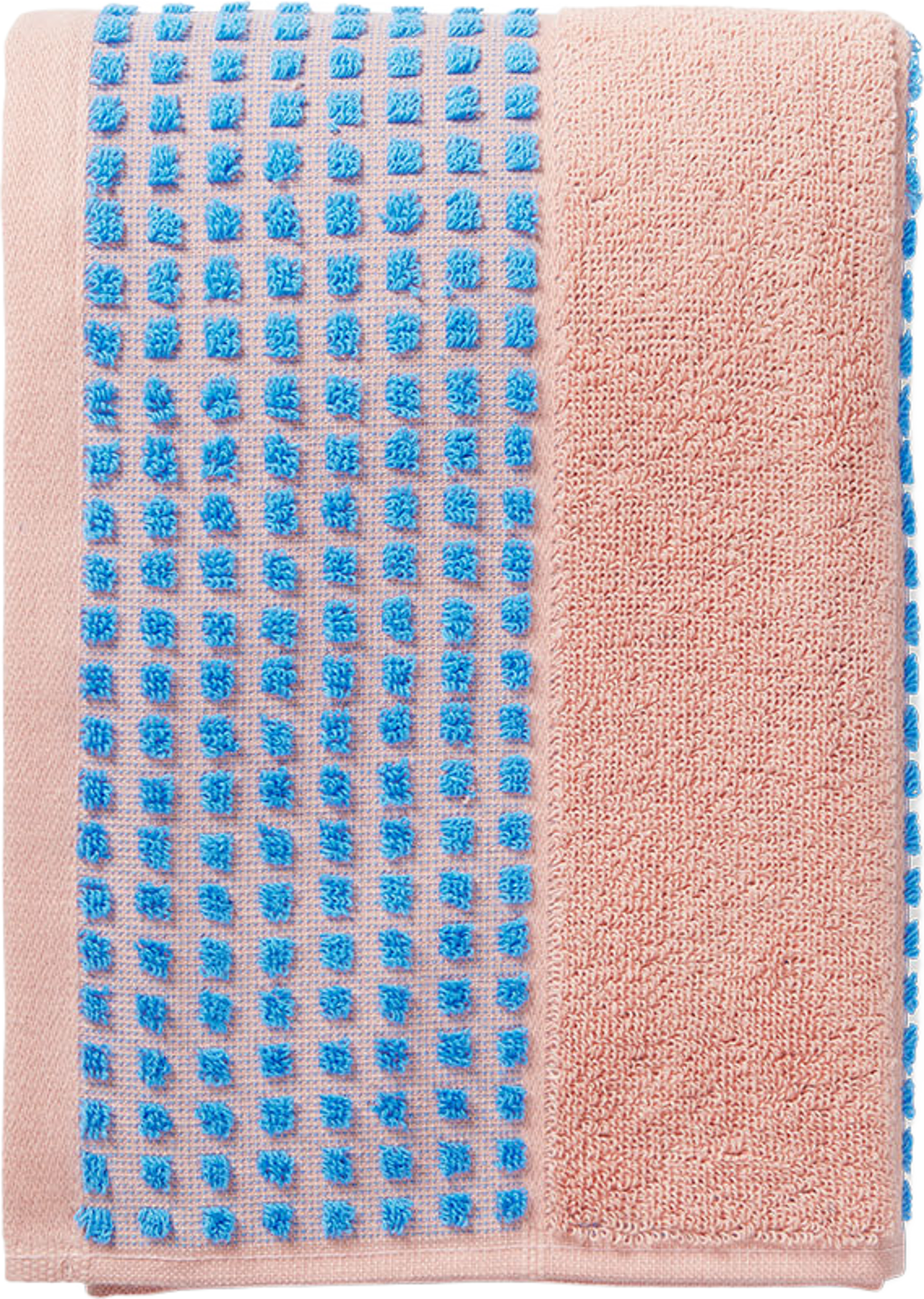 Check Handduk 50x100 cm soft pink/blå