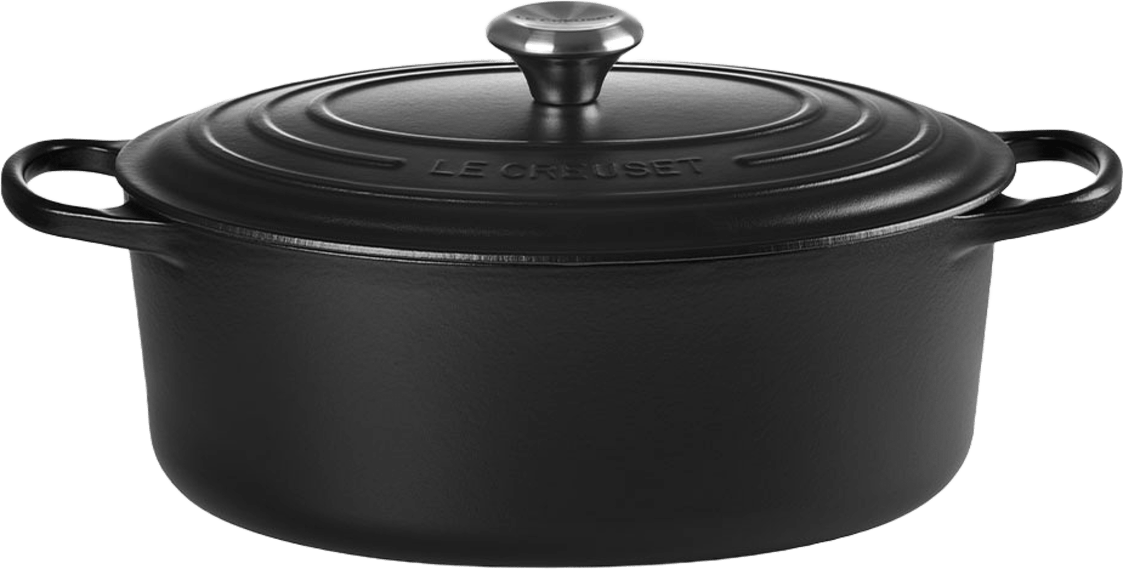 Oval gryta gjutjärn 31 cm Matte Black