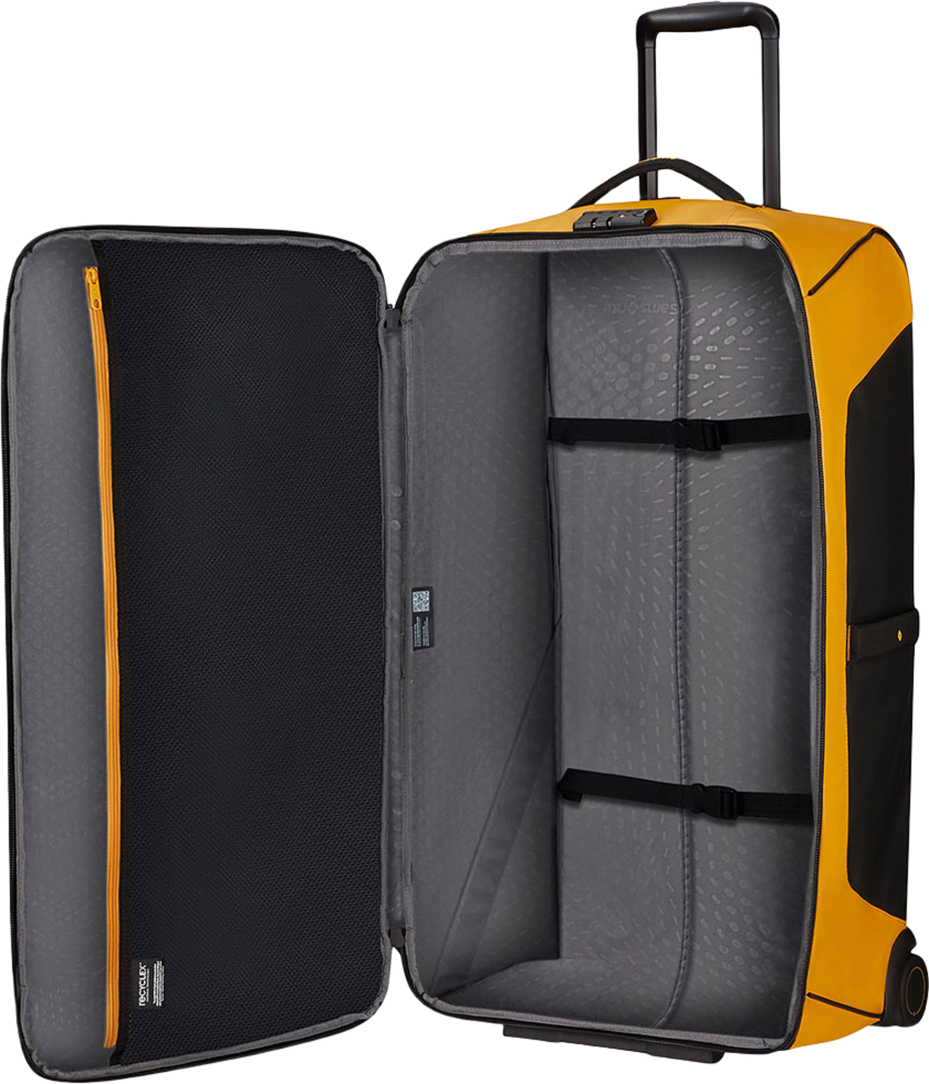 Ecodiver Duffle med hjul 79 cm, från Samsonite, i färgen Yellow. Klicka för att öppna bilden i stort format