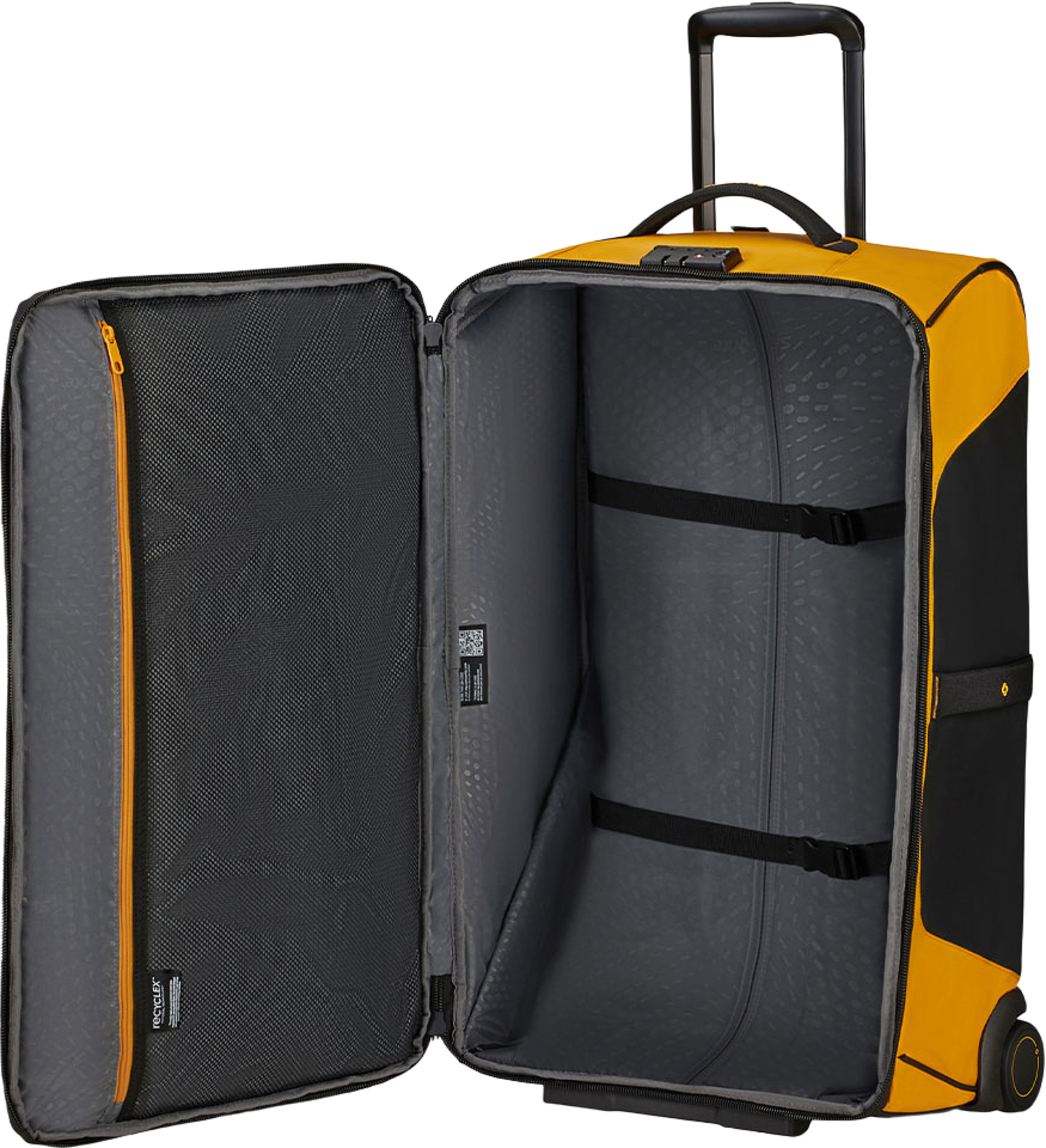 Ecodiver Duffle med hjul 67 cm, från Samsonite, i färgen Yellow. Klicka för att öppna bilden i stort format