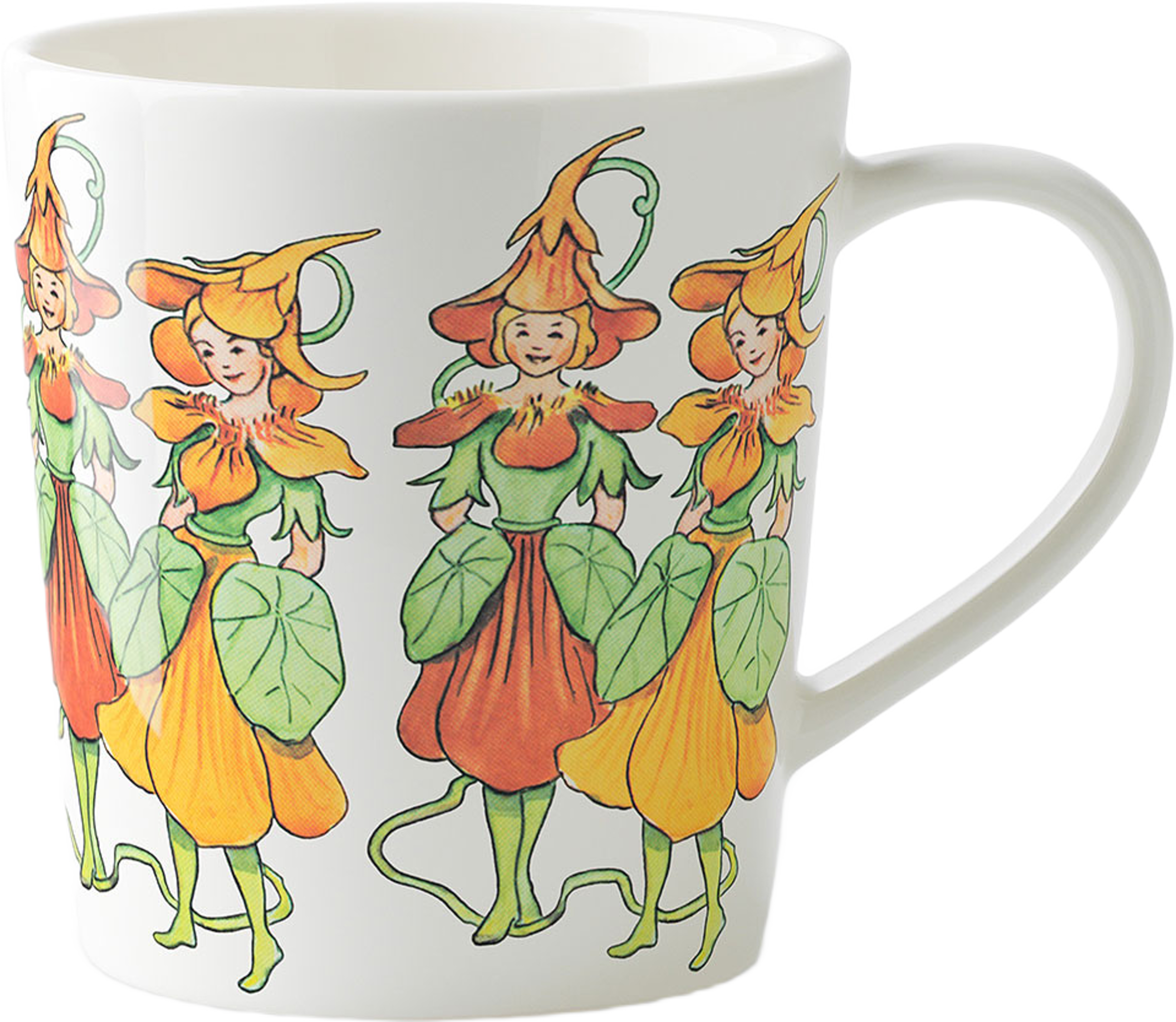 Elsa Beskow Mugg 40 cl with handle Nasturtium