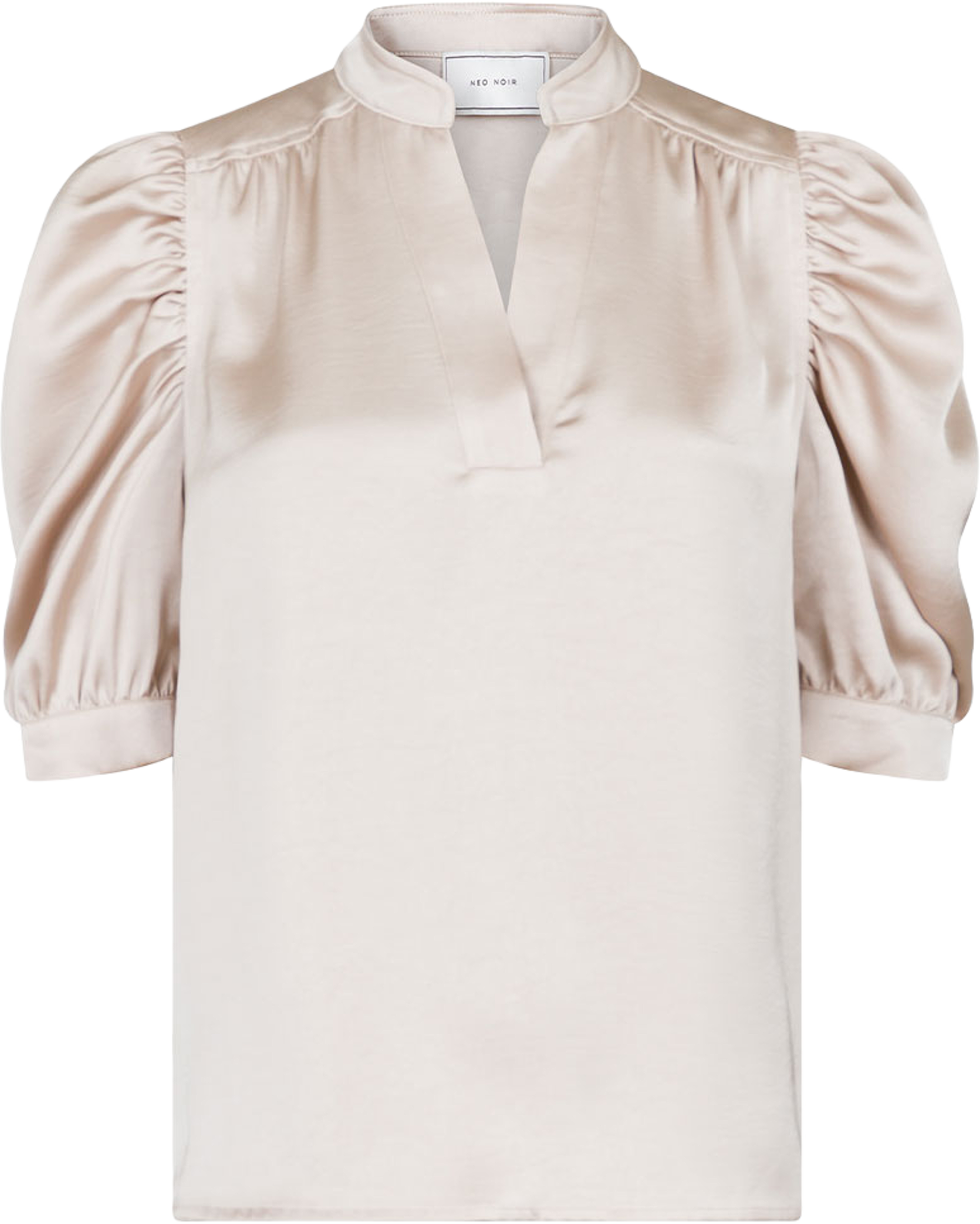 Roella Heavy Sateen Blouse, från Neo Noir, i färgen Champagne. Klicka för att öppna bilden i stort format