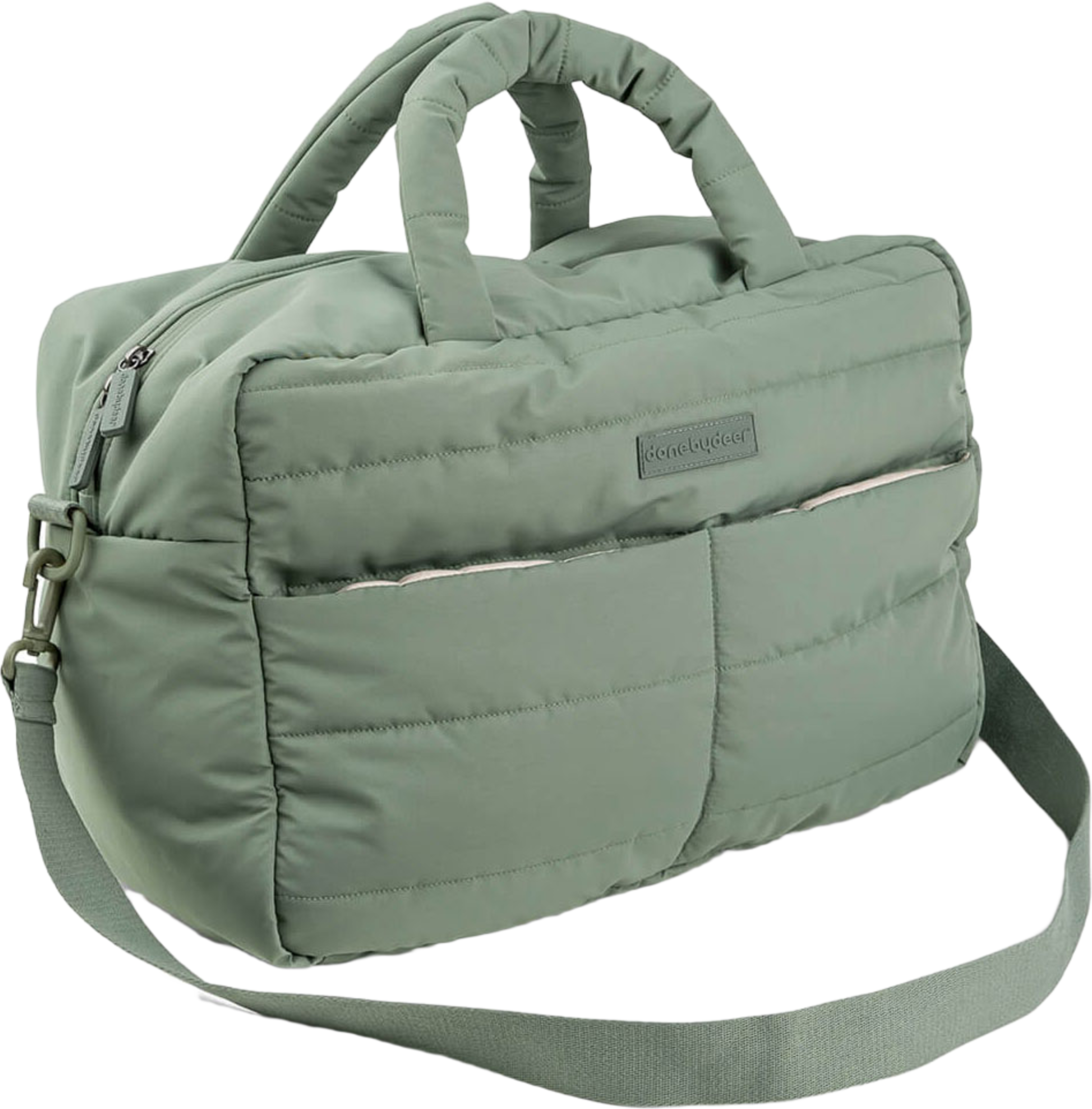 Quilted changing bag Green