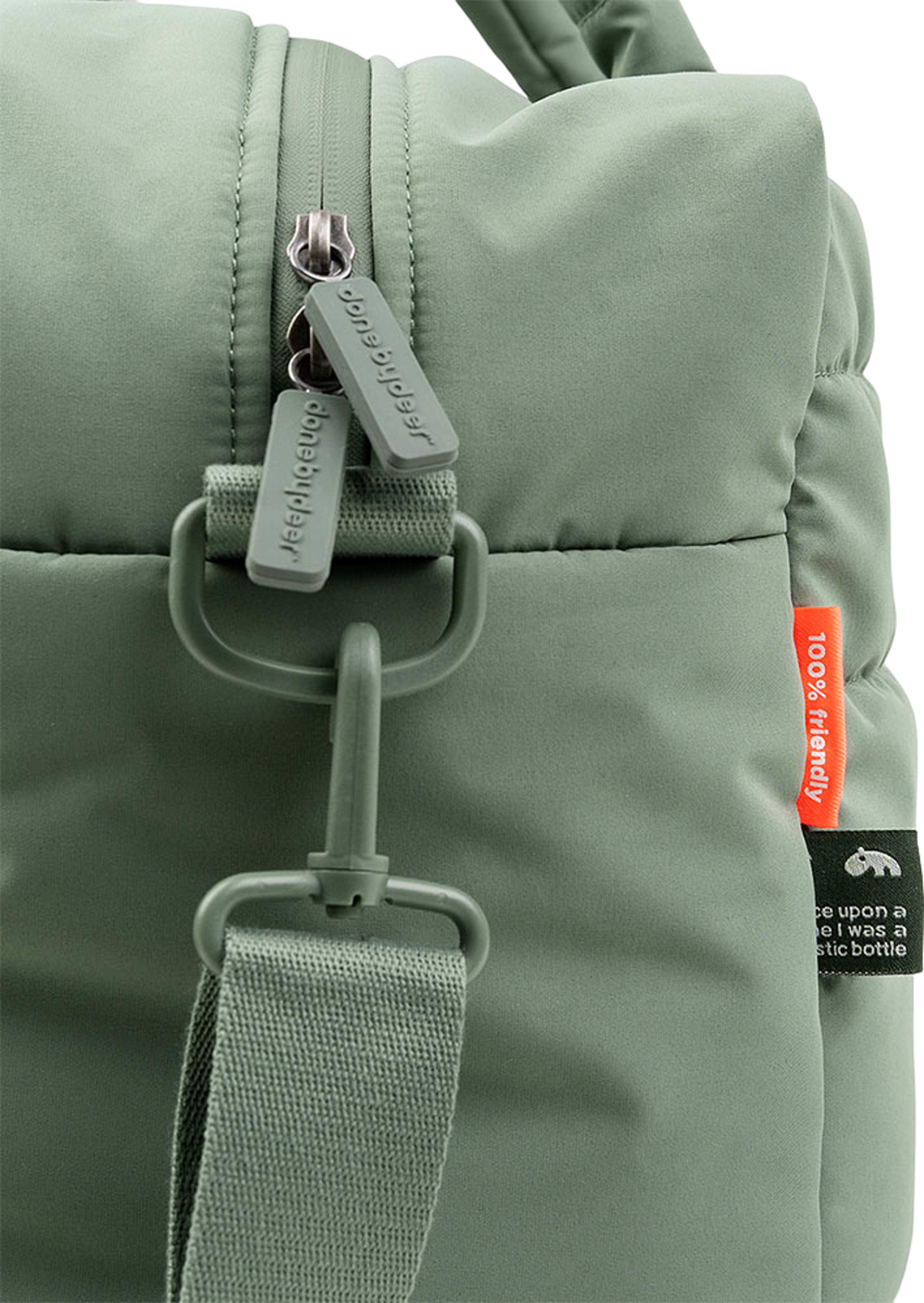 Quilted changing bag Green